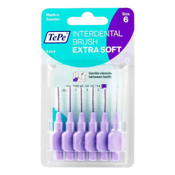 Tepe Tepe® Extra Soft Lilla Scovolino Interdentale Blister Iso 6 - 1,1 Mm Pz Spazzolino Da Denti Bambino - Immagine 6