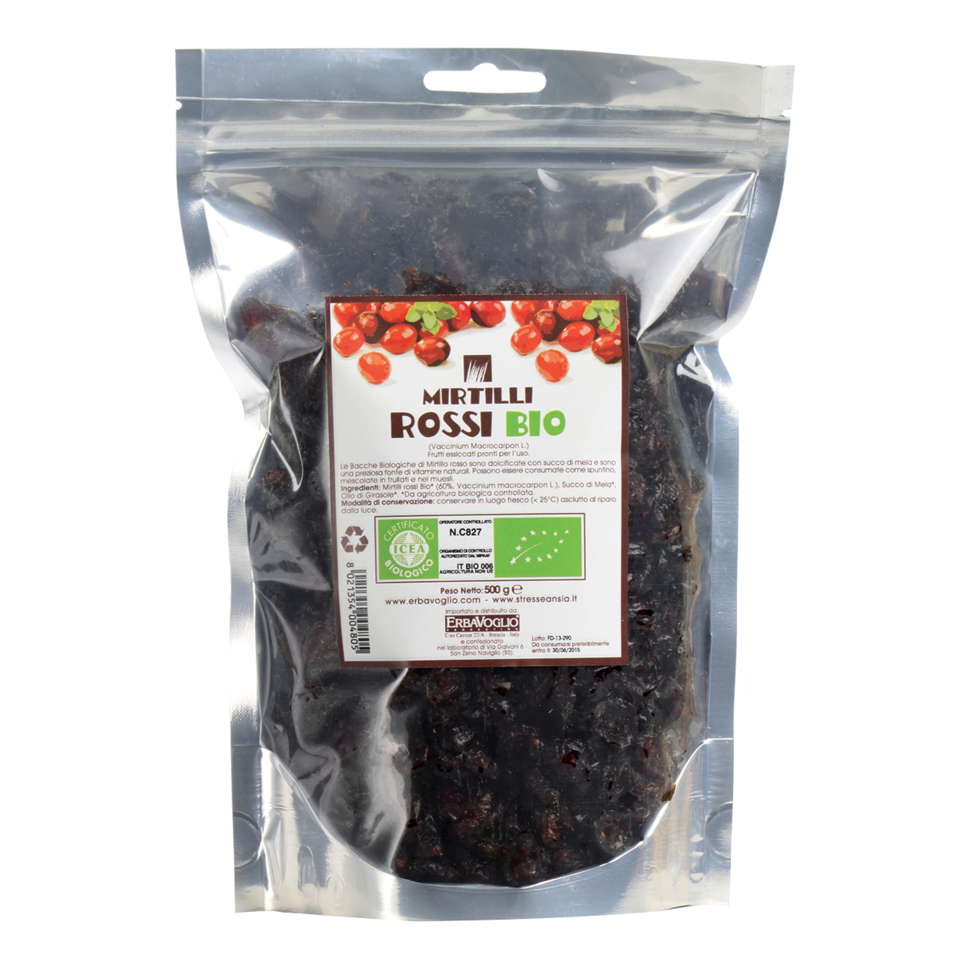 Erbavoglio Rossi Mirtilli Biologici 500 G - Immagine 3