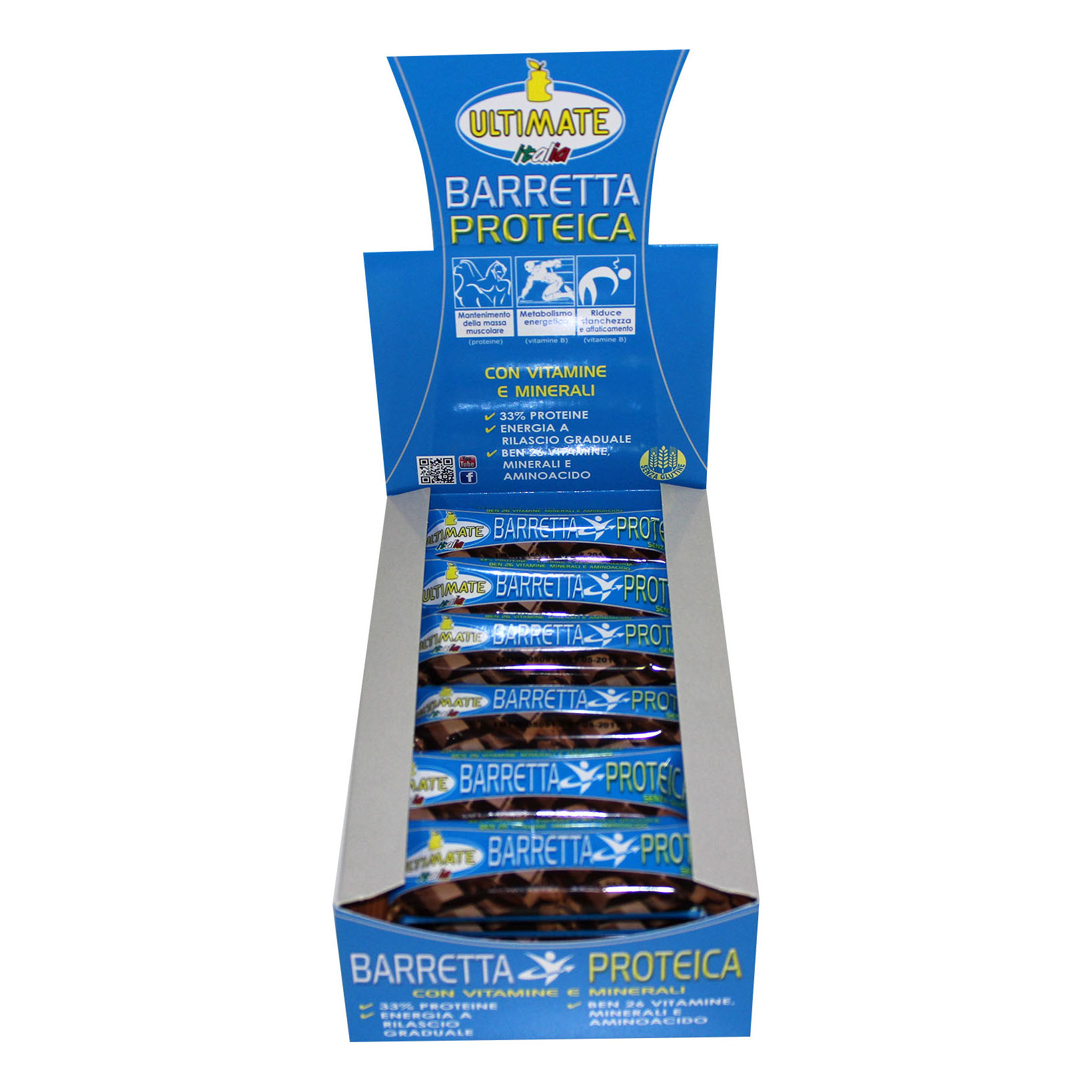 Ultimate Italia 24 Barrette proteiche al gusto di cioccolato da 40 g - Immagine 5