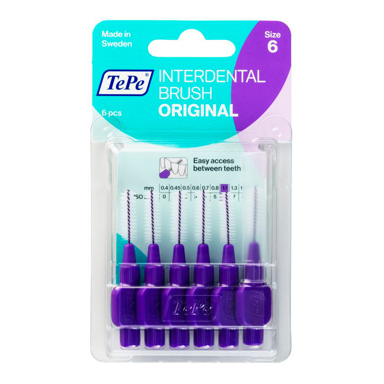 TePe Scovolini Interdentali Viola 1,1mm Misura ISO 6 per Igiene Dentale 6 Pezzi - TePe - Immagine 6
