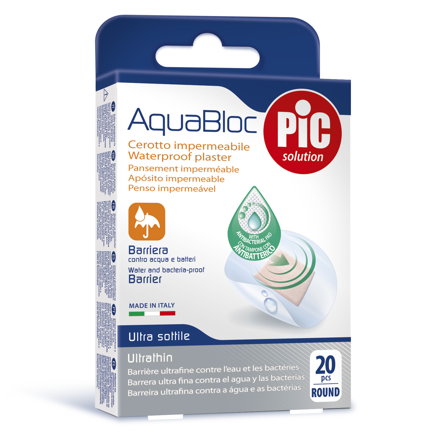 Pic Solution Pic Cerotti Aquabloc Antibatterici Impermeabili Rotondi Diametro 22,5Mm 20 Pezzi - Immagine 8