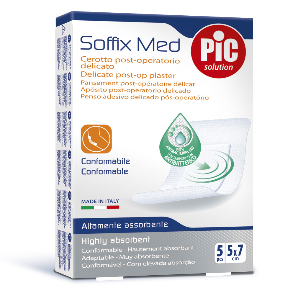 Pic Soffix Med Cerotto Post-Operatorio 5 X 7 Cm 5 Pezzi - Immagine 8