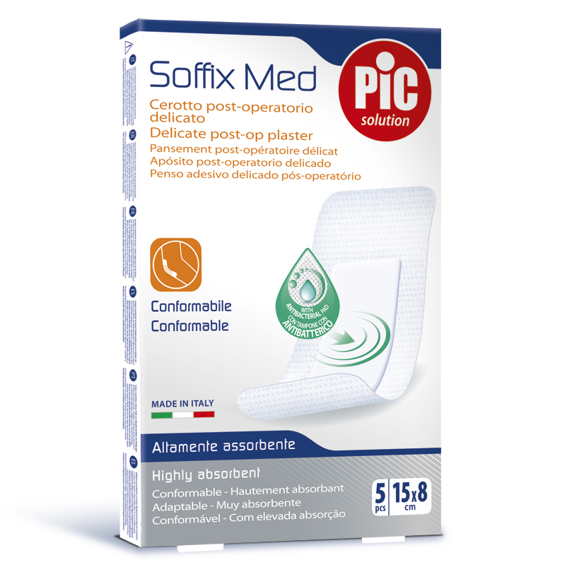 Pic Solution Cerotto Pic Soffix Med Post Operatorio 15X8cm, 5 Pezzi - Immagine 5