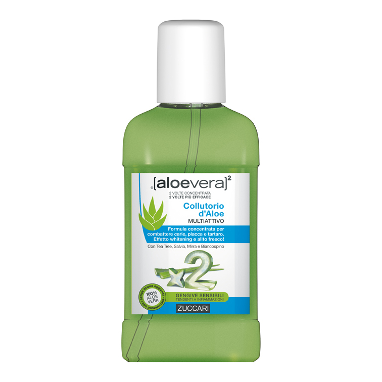 Aloevera2 Zuccari Zuccari Aloe Vera 2 Collutorio D'aloe Multiattivo 250 Ml - Immagine 3