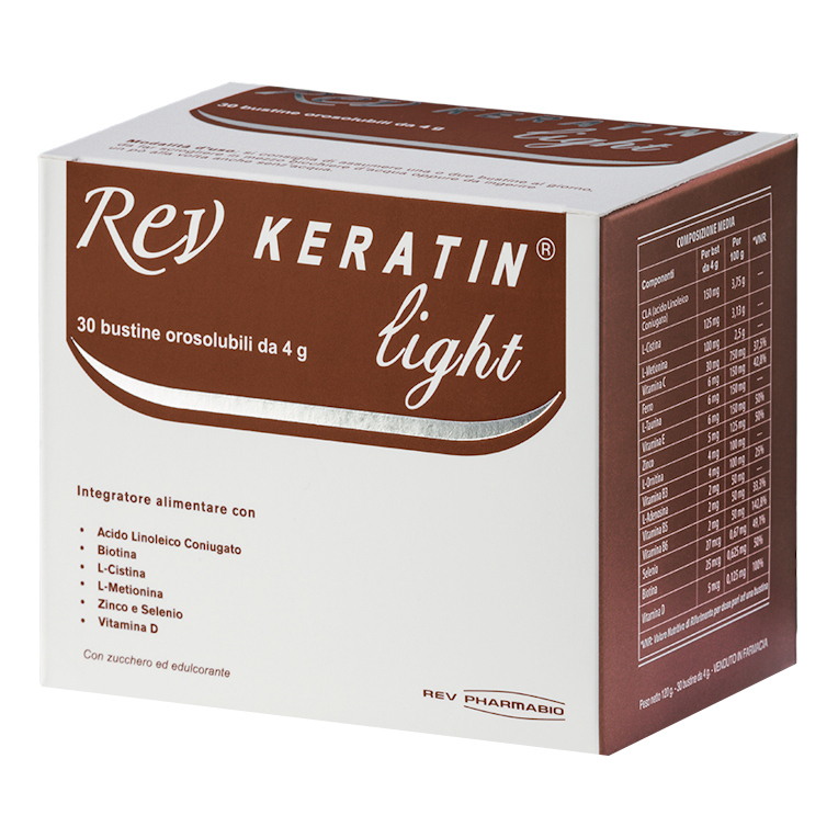 Rev Pharmabio Rev Keratin Light Integratore Unghie E Capelli 30 Bustine - Immagine 7