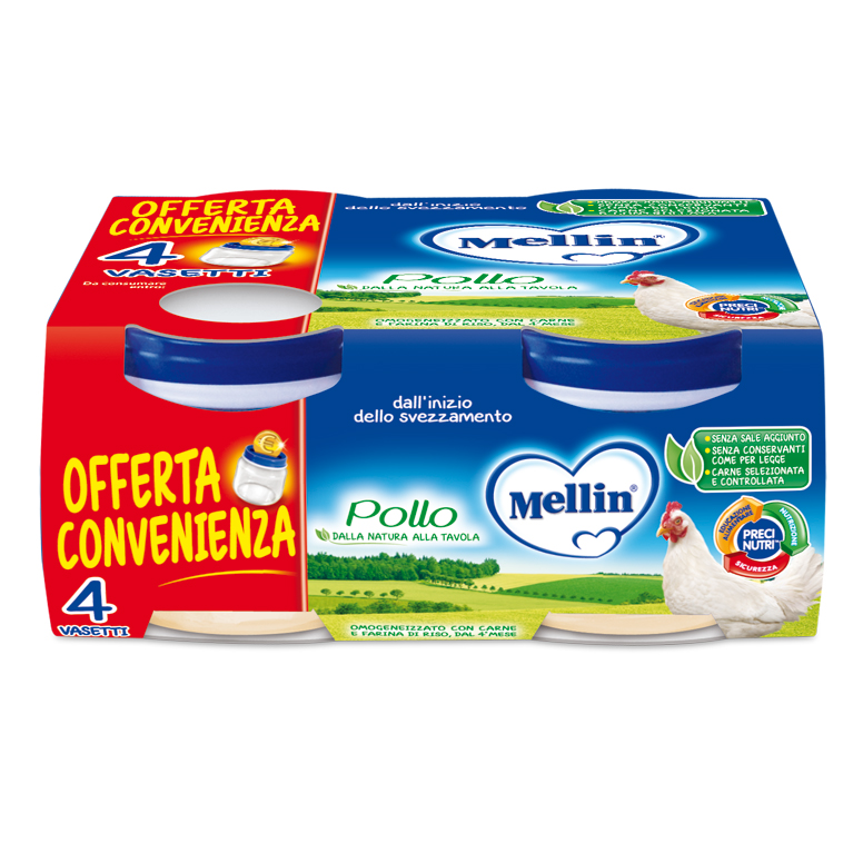 Mellin Omogeneizzato Pollo 4X80g - Immagine 3