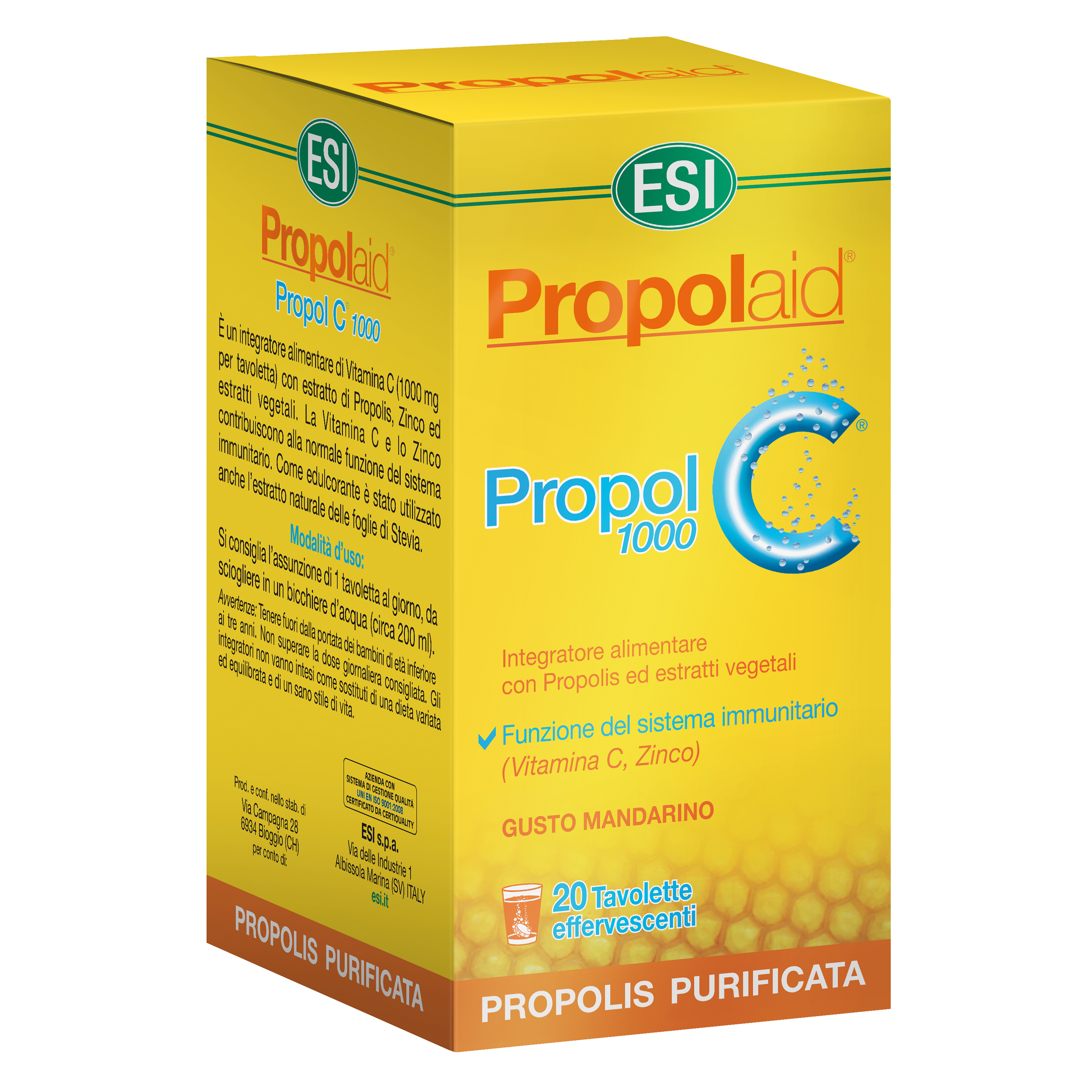 ESI Propolaid Propol C 1000 Integratore di propoli e vitamina C 20 Tavolette effervescenti - Immagine 6