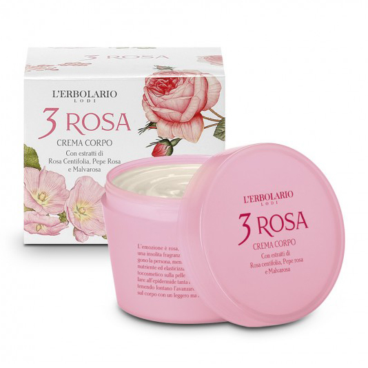 3 Rosa Crema Corpo Idratante Senza Siliconi e Parabeni 200ml - L'ERBOLARIO - Immagine 3