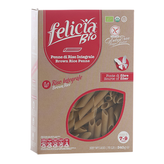 Felicia Grano/Bronzo Bio Riso Integrale Penne 340 G - Immagine 7