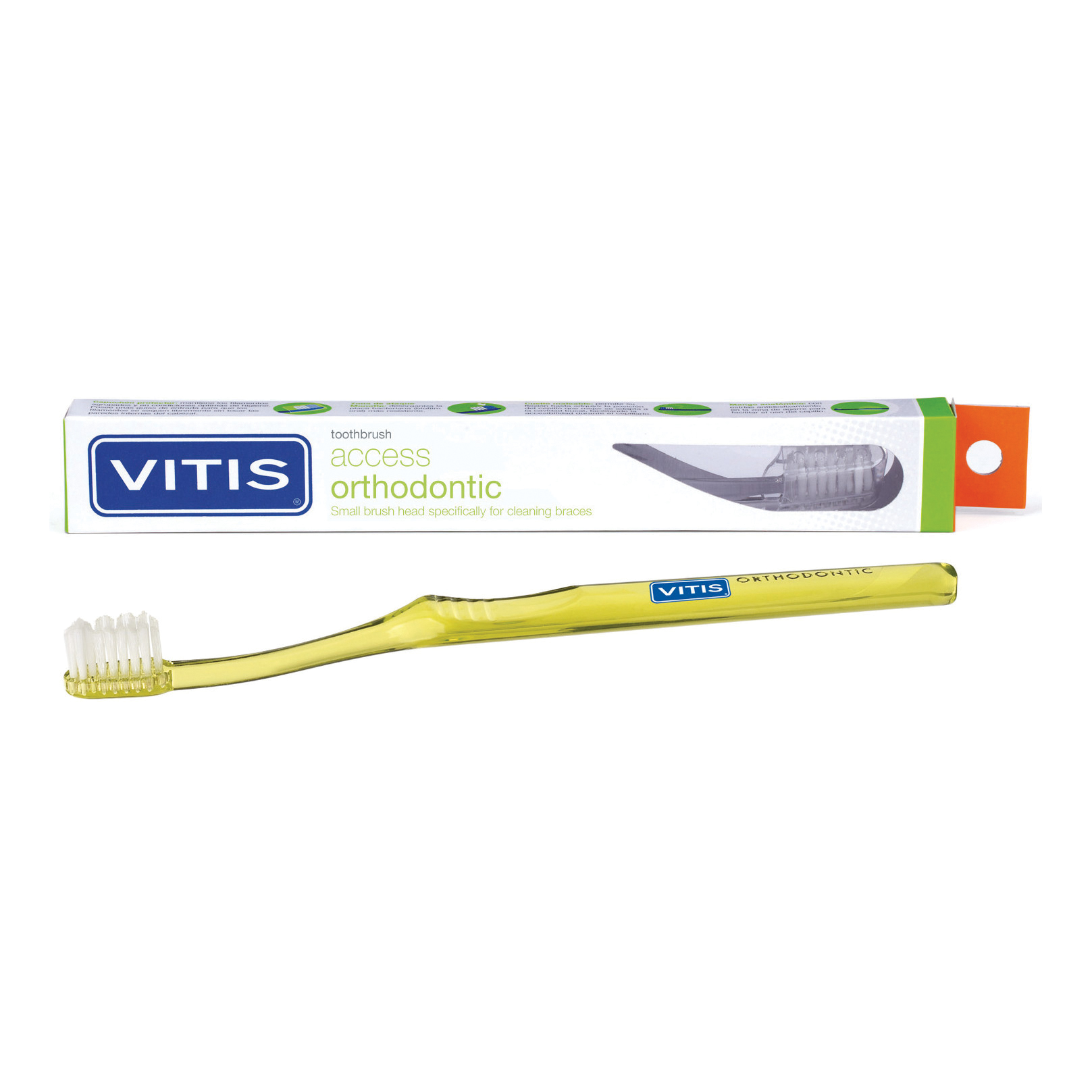 Vitis Multicolore Spazzolino Manuale, Spazzolino Ortodontico (Morbido, 1X) - Immagine 3