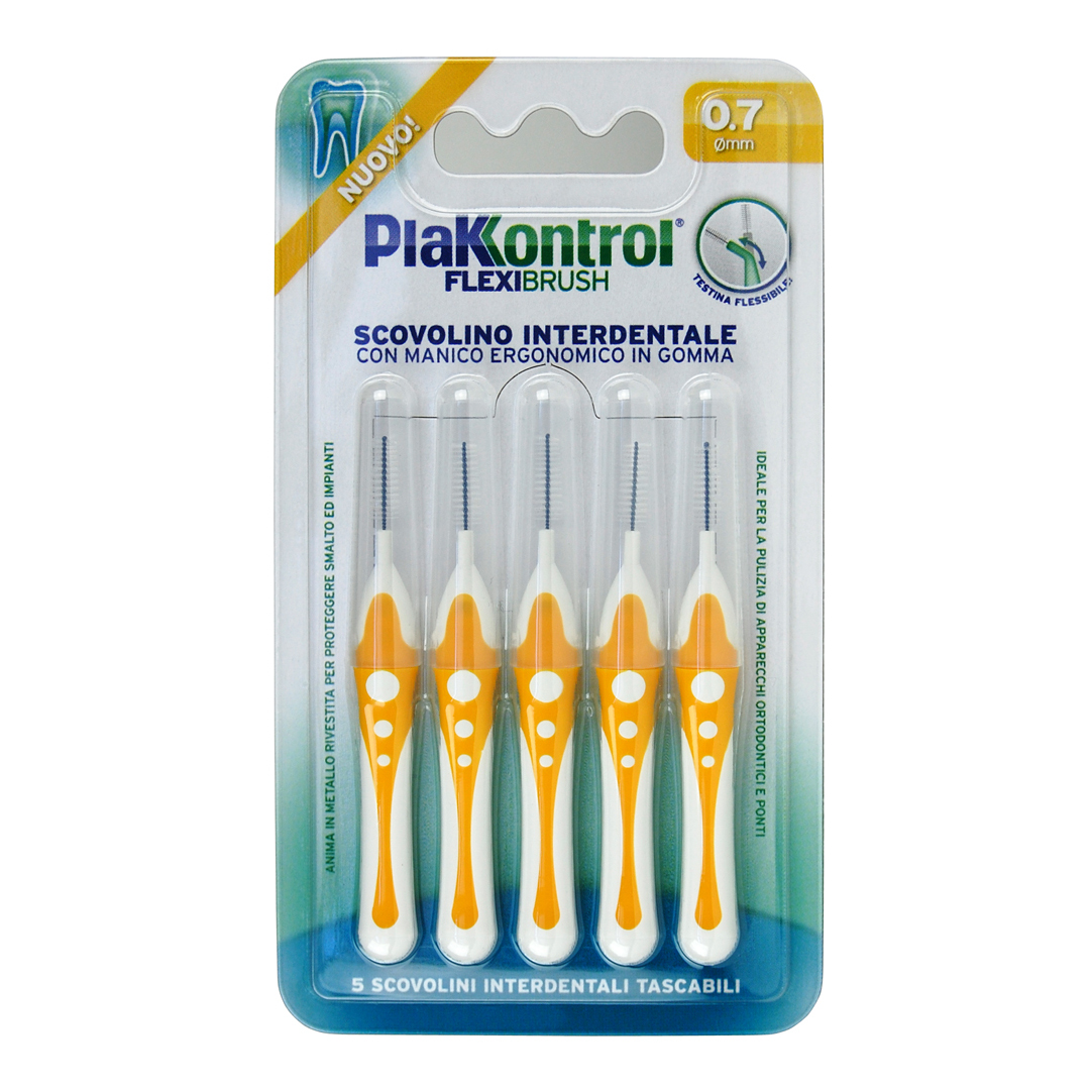 Plakkontrol Scovolini Flexibrush Per Pulizia Interdentale 0,7 Mm 5 Pezzi - Immagine 3