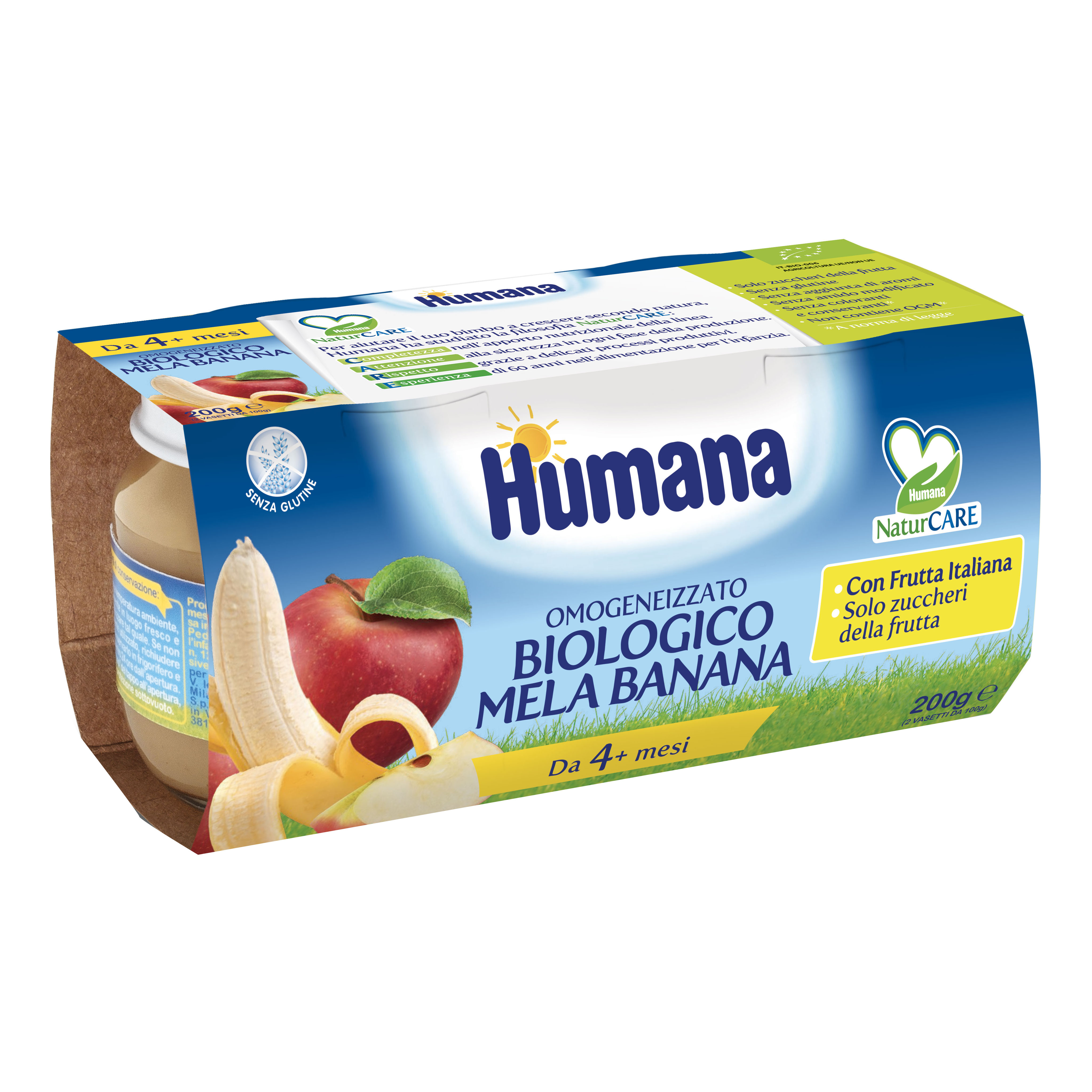 OMO HUMANA Mela-Banana 2x100g