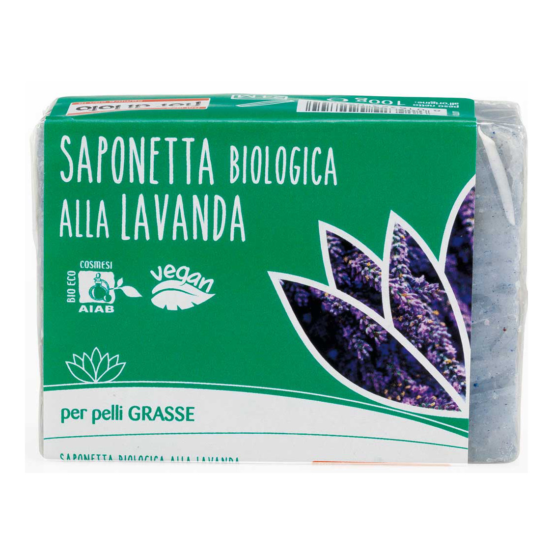 Fior Di Loto Lavanda Saponetta Alla Bio Per Pelli Grasse 100G 1 Pezzo - Immagine 3