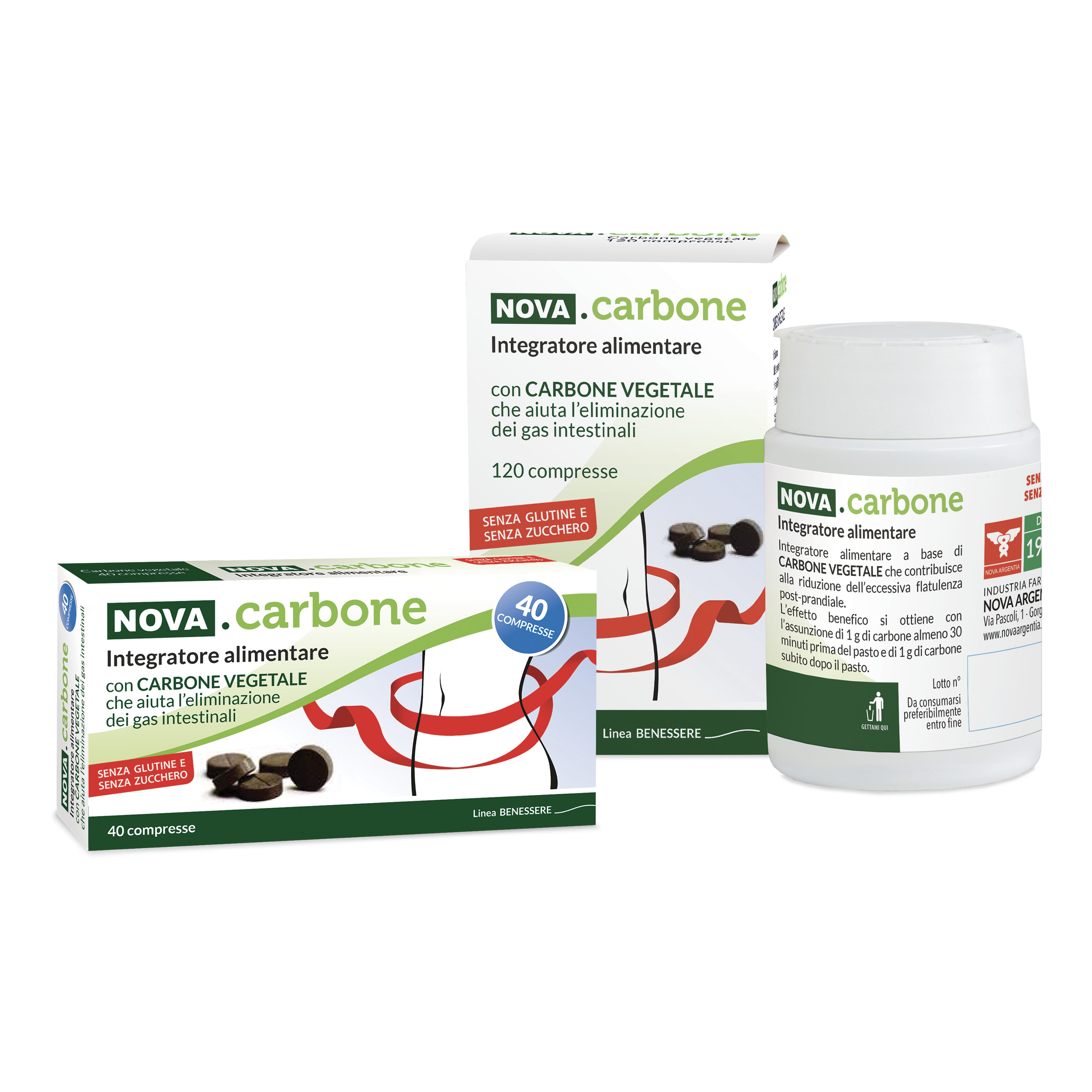 Nova Argentia Carbone Integratore Nova Vegetale, 40 Compresse - Immagine 3