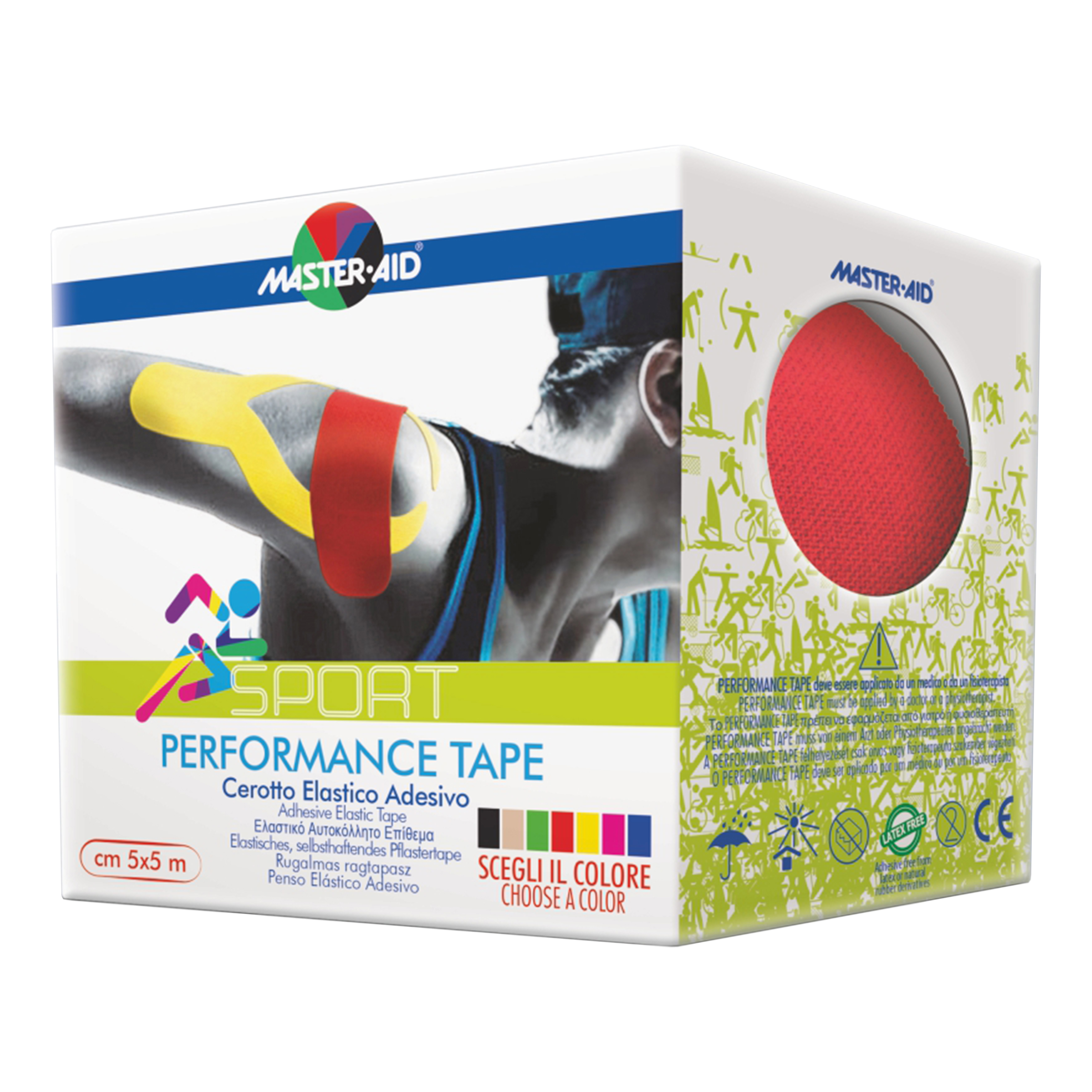 M-Aid S Perform Red Cerotto Elastico Adesivo per Taping Neuromuscolare 5 cm x 5 m - Pietrasanta Pharma - Immagine 5