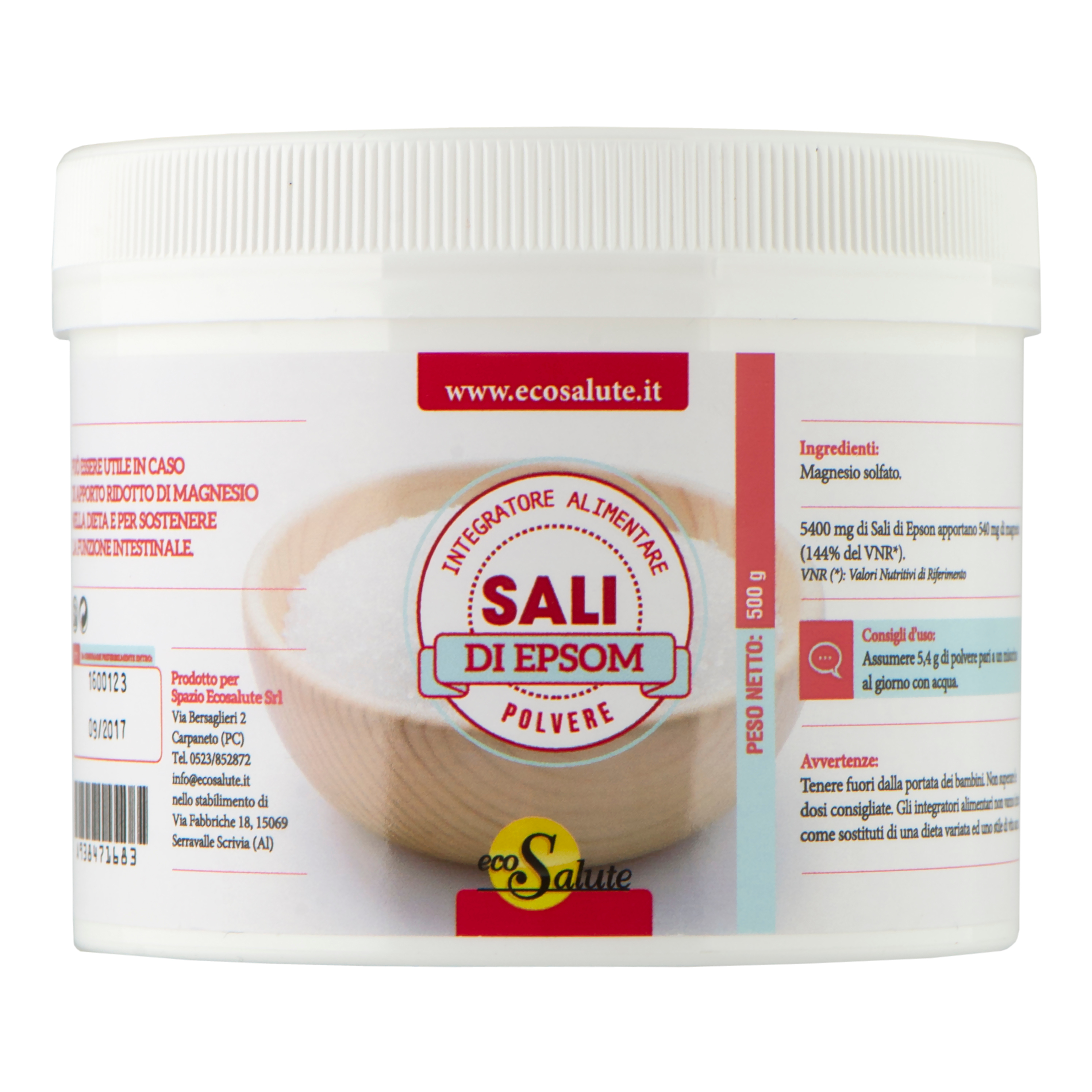 Sali Spazio Ecosalute Sali Di Epsom Polvere 500 G Sale Bambino - Immagine 7