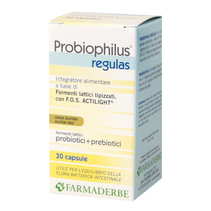 Probiophilus Regulas 30 Capsule Con Fermenti E FOS
