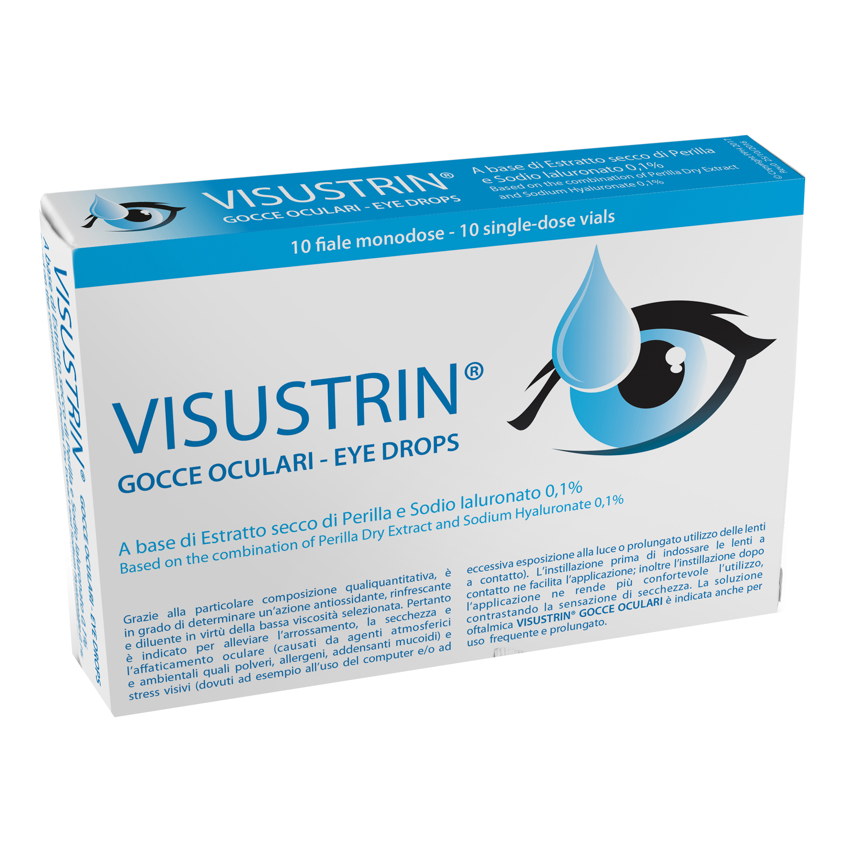 Pietrasanta Pharma Visustrin Gocce Oculari Monodose Per Occhi Secchi, 10 Flaconcini - Immagine 3