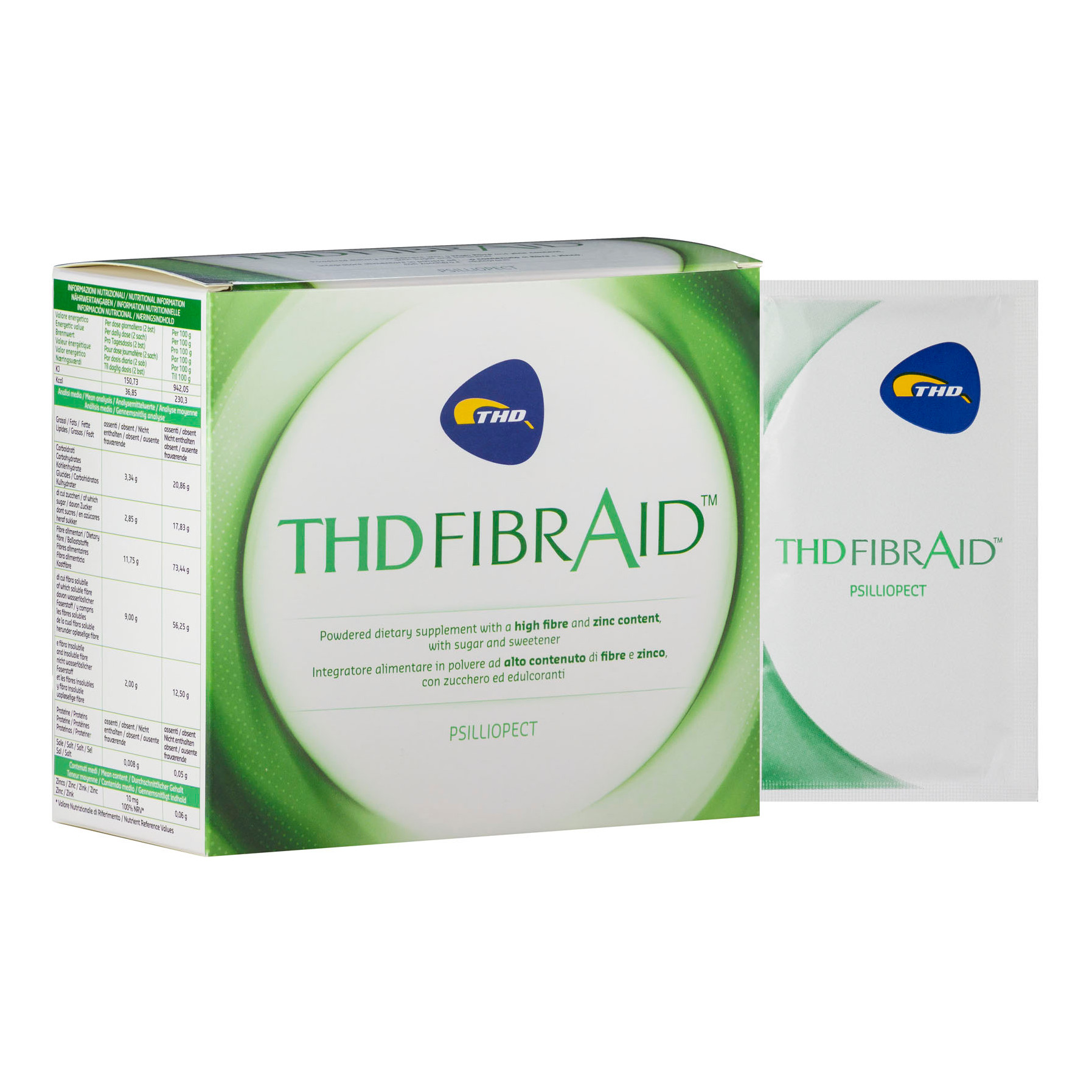 Thd Fibraid Polvere Fibre E Zinco Integratore Regolarità Intestinale 20 Bustine - Immagine 7