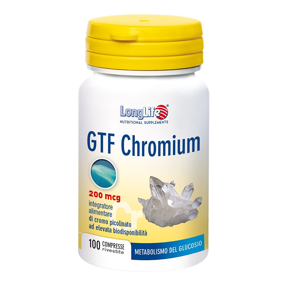 Longlife Gtf Chromium 100 Compresse - Integratore Per Il Metabolismo Del Glucosio - Immagine 7