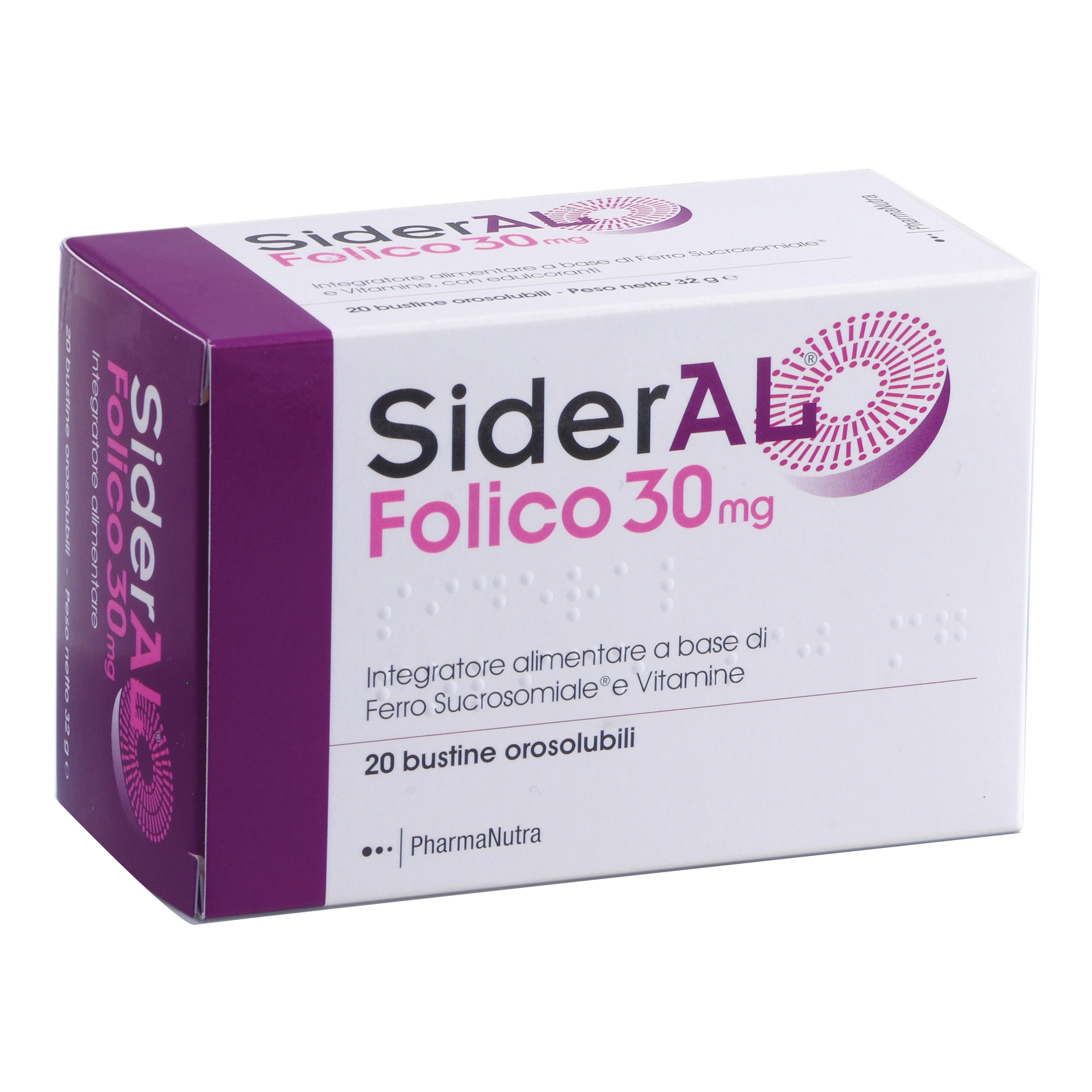 Sideral Pharmanutra Folico Integratore Di Ferro E Acido Folico 20 Bustine Orosolubili - Immagine 6
