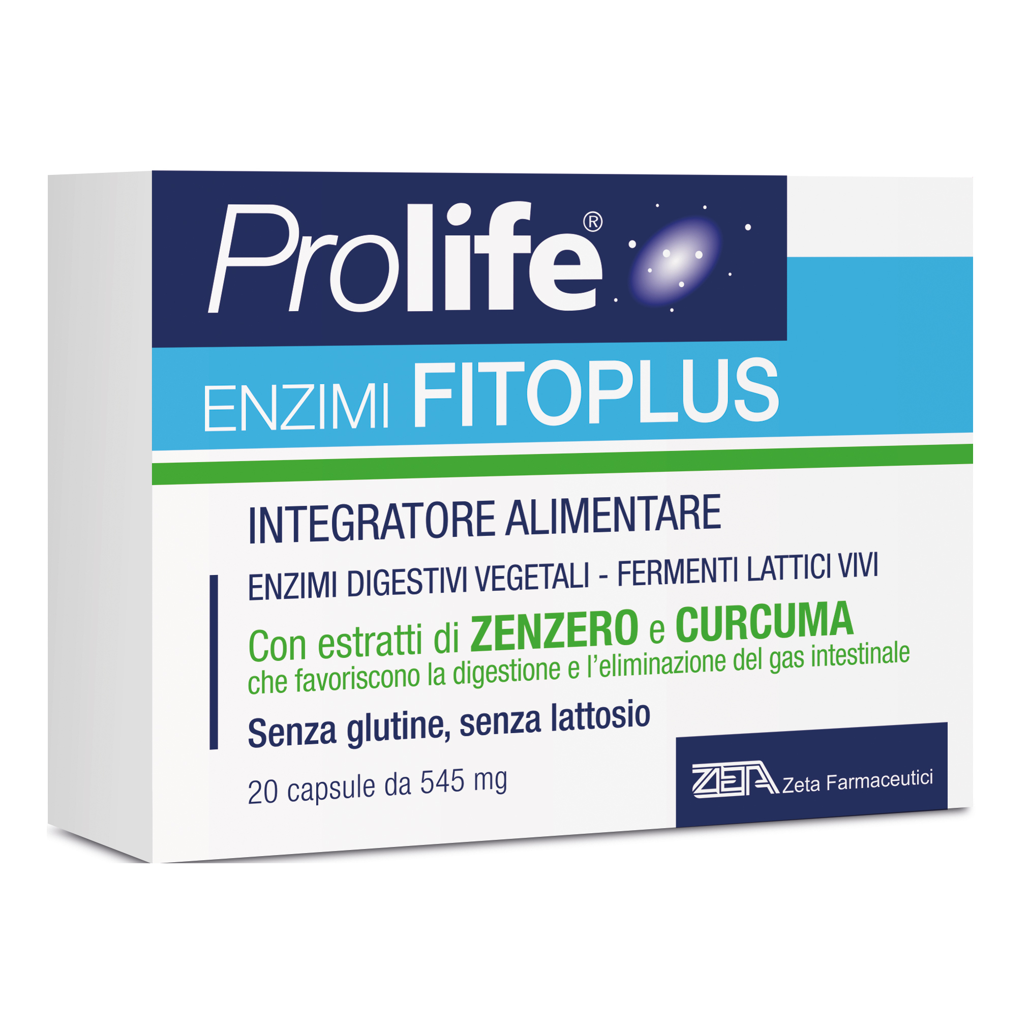 Prolife Enzimi Fitoplus - Integratore per la funzione digestiva e contro il gonfiore intestinale - 20 capsule - Immagine 3