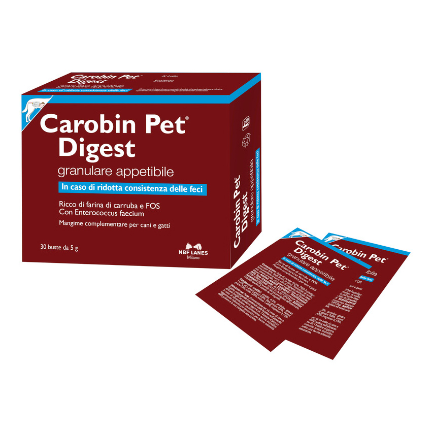 NBF LANES Carobin Pet Digest 30 Bustine - mangime complementare per il benessere gastrointestinale - Immagine 8