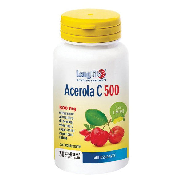 Longlife Acerola C500 Gusto Limone - Integratore Immunostimolante 30 Compresse - Immagine 8