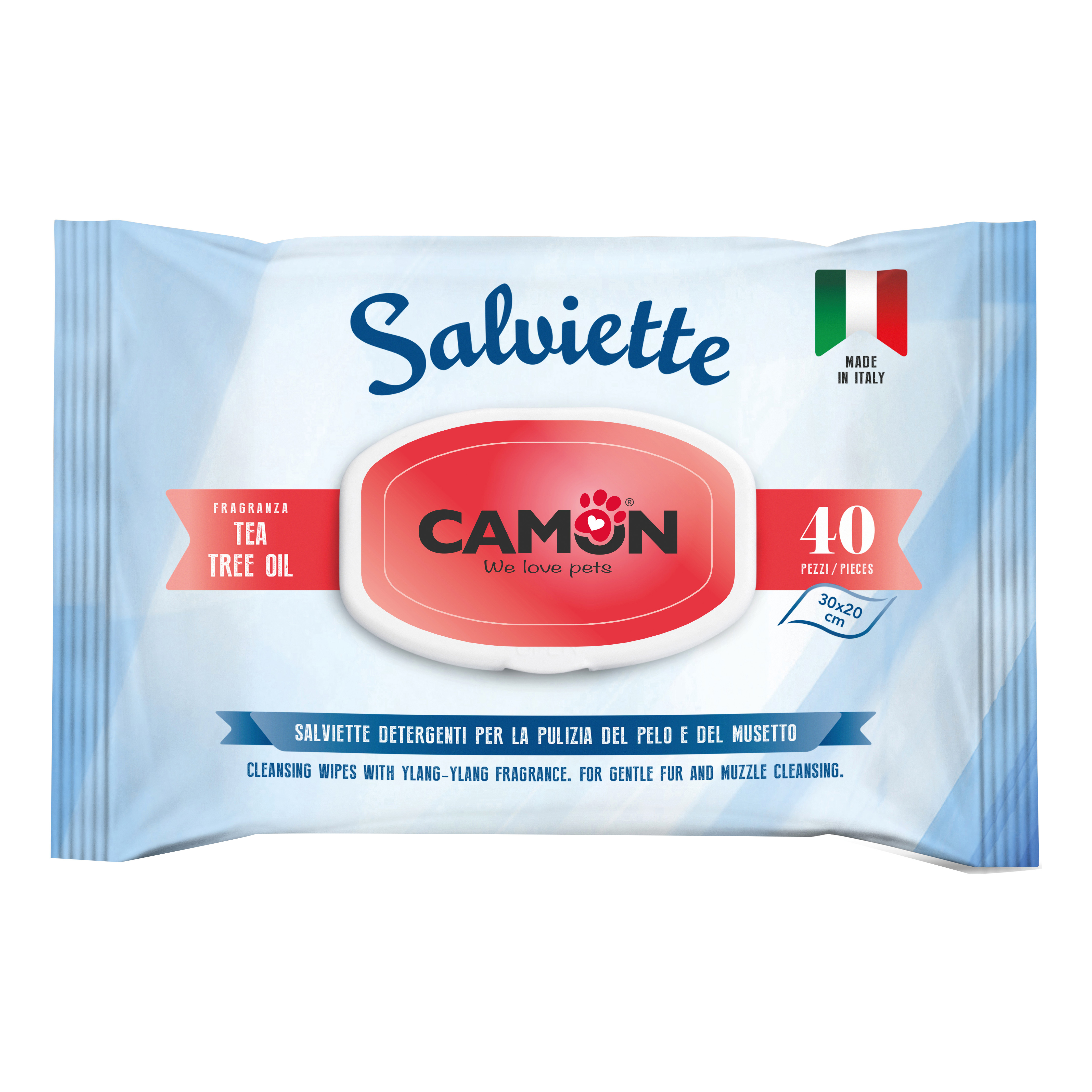 Salviette Camon Tea Tree Oil per cura del pelo del cane - Set %: 6 x 40 pz - Immagine 3