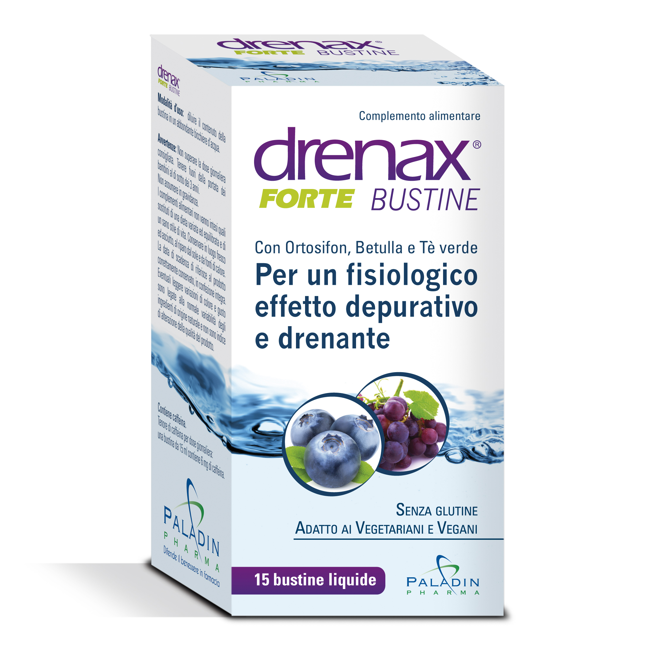 Drenax Forte Mirtillo Integratore Drenante 15 Stick Pack - Immagine 3