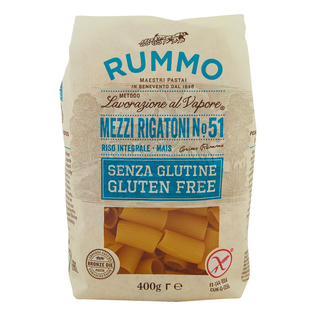 Rummo Bronzo Mezzi Rigatoni N51 Pasta Senza Glutine 400 G - Immagine 8