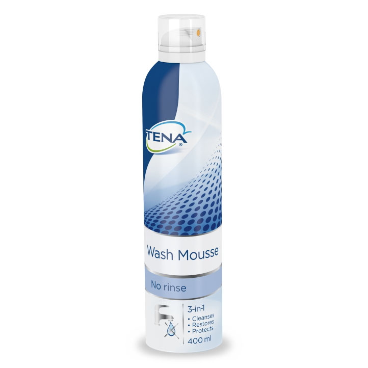 Tena Wash Mousse 3-In-1 Detergente Pelle Delicate 400Ml - Immagine 3