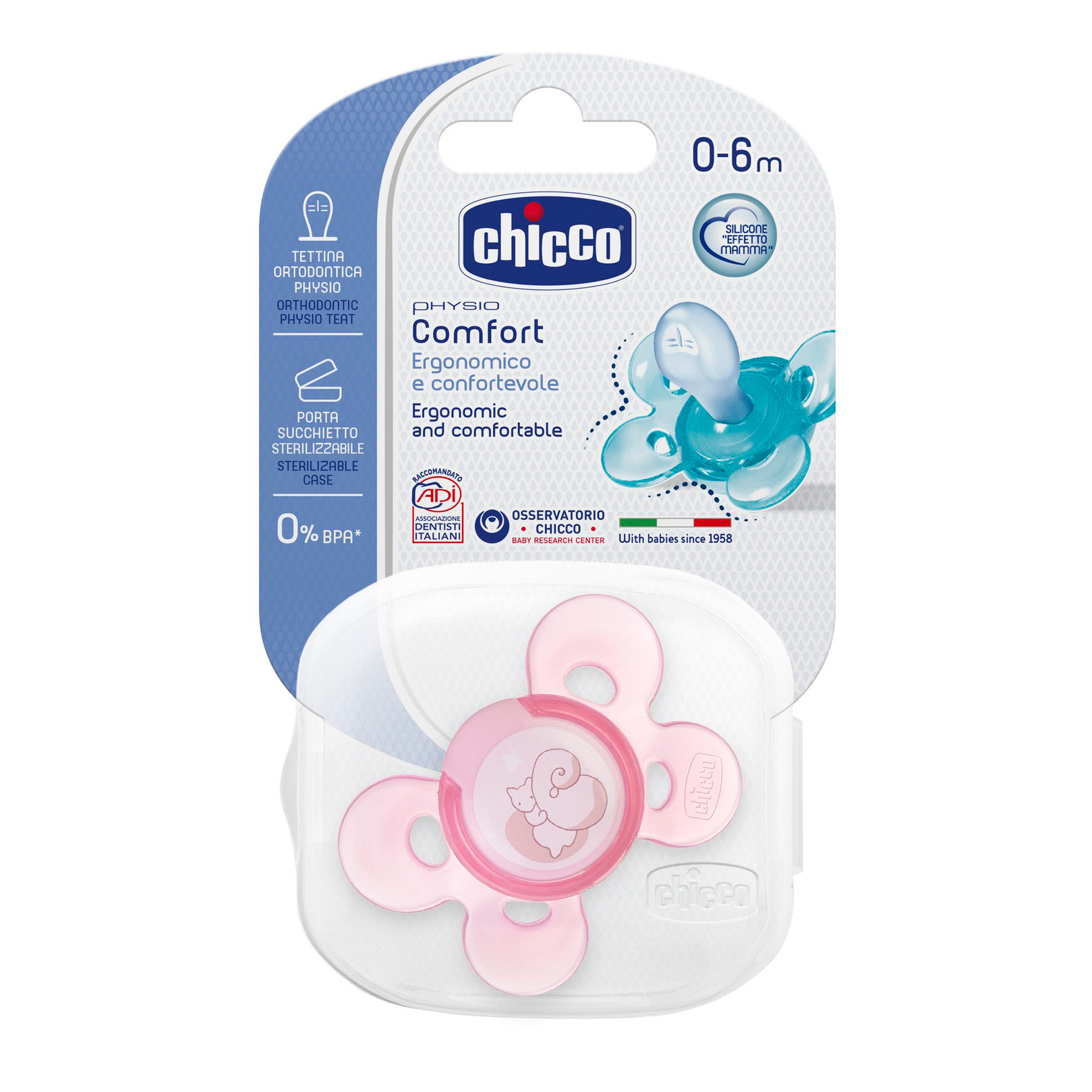 Chicco Rosa Succhietto Comfort Girl Silicone 0 6 Mesi, 1 Pezzo - Immagine 6