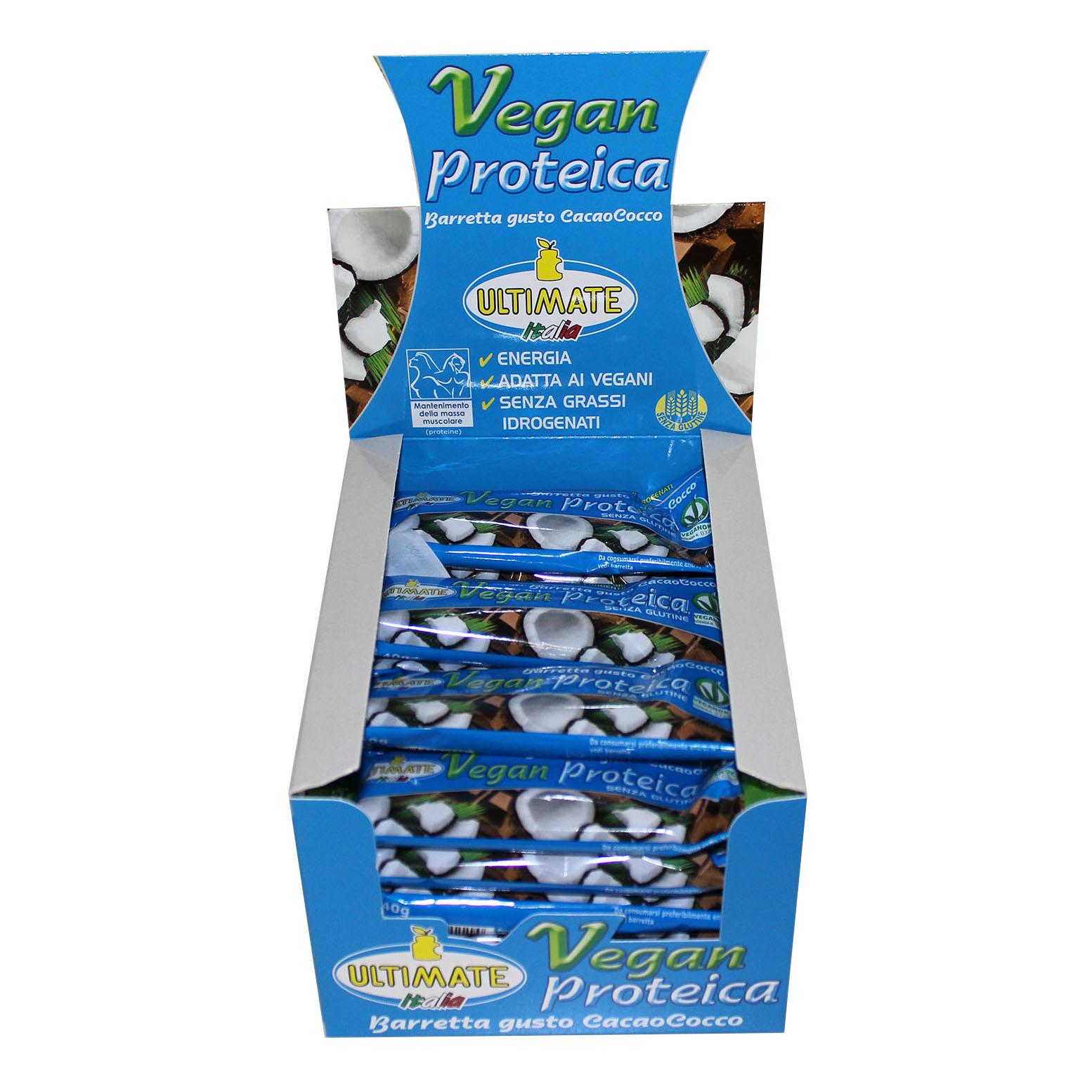 Vita Al Top Srl Barretta Vegan Proteica Cacao/Cocco 24 Pezzi - Immagine 2