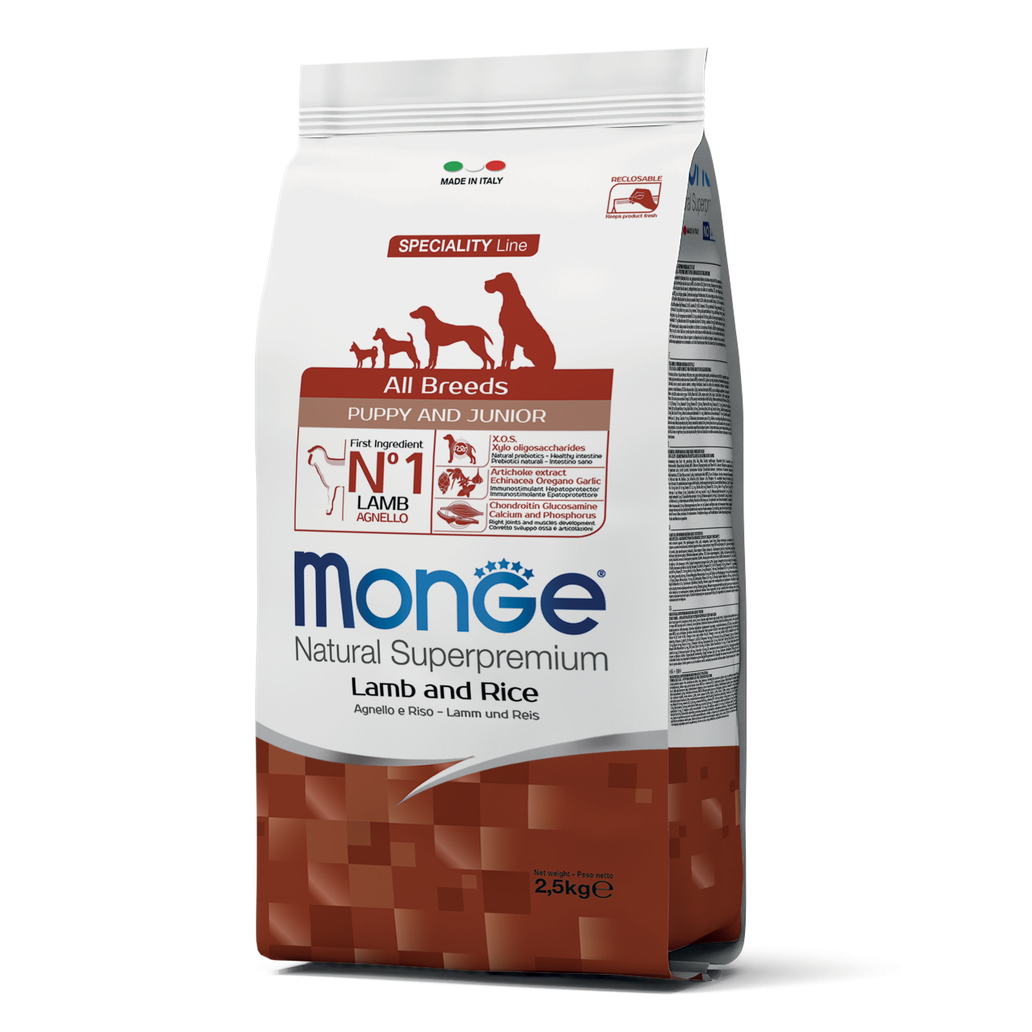 Monge Puppy & Junior all'Agnello - 2.5 Kg, Singola - Immagine 3