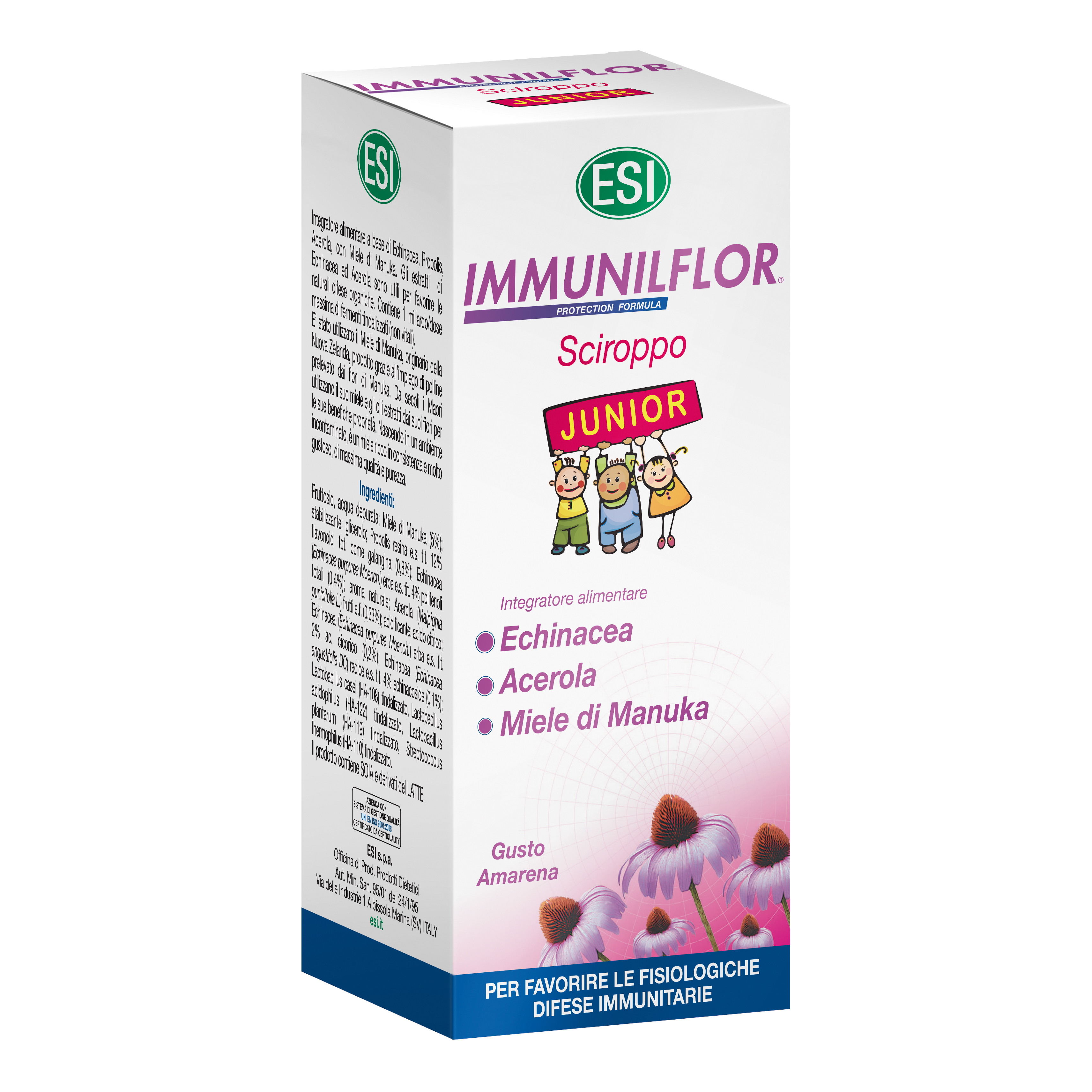 Esi Srl Immuniflor Junior - Integratore Per Le Difese Immunitarie Dei Bambini - Sciroppo - 180 Ml - Immagine 5