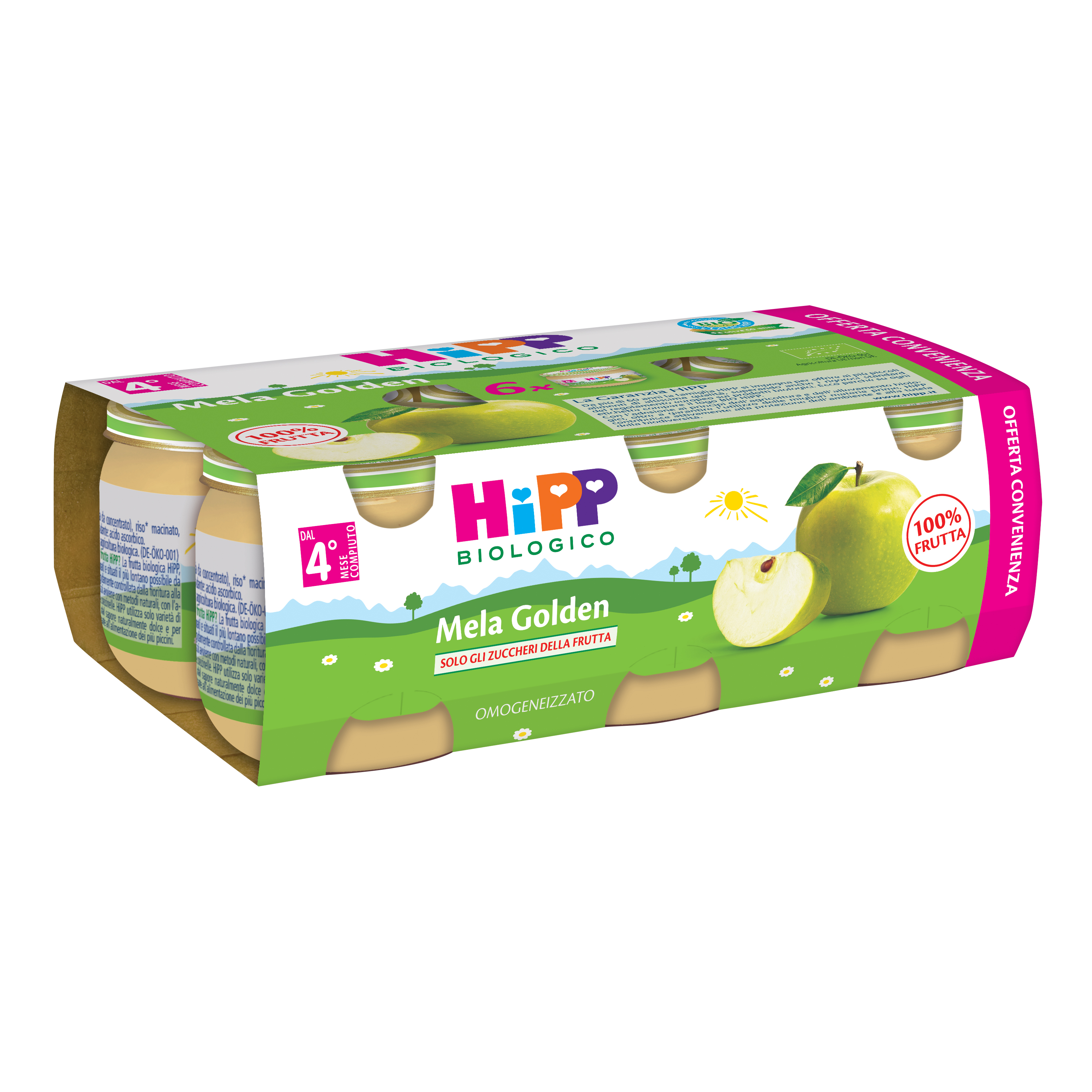 Hipp Italia Hipp Biologico Omogeneizzato Mela Golden 6X80gr - Immagine 4