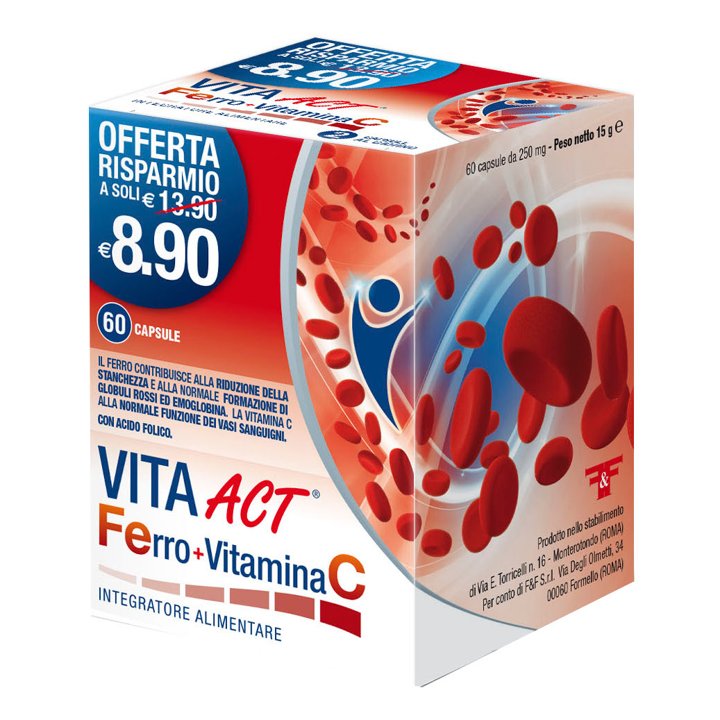 F&F Vita Act Ferro+Vit C 60 Capsule - Immagine 2
