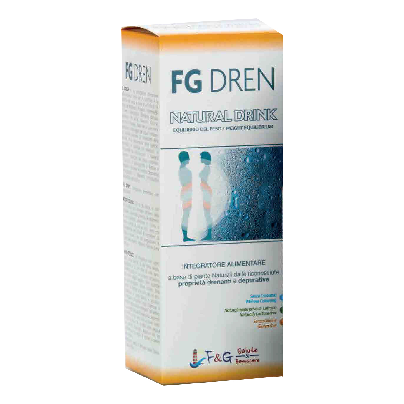 F&G Salute & Benessere Verde/Nero/Pesca Integratore Fg Dren Drenante Con 16 Piante, 500Ml - Immagine 4