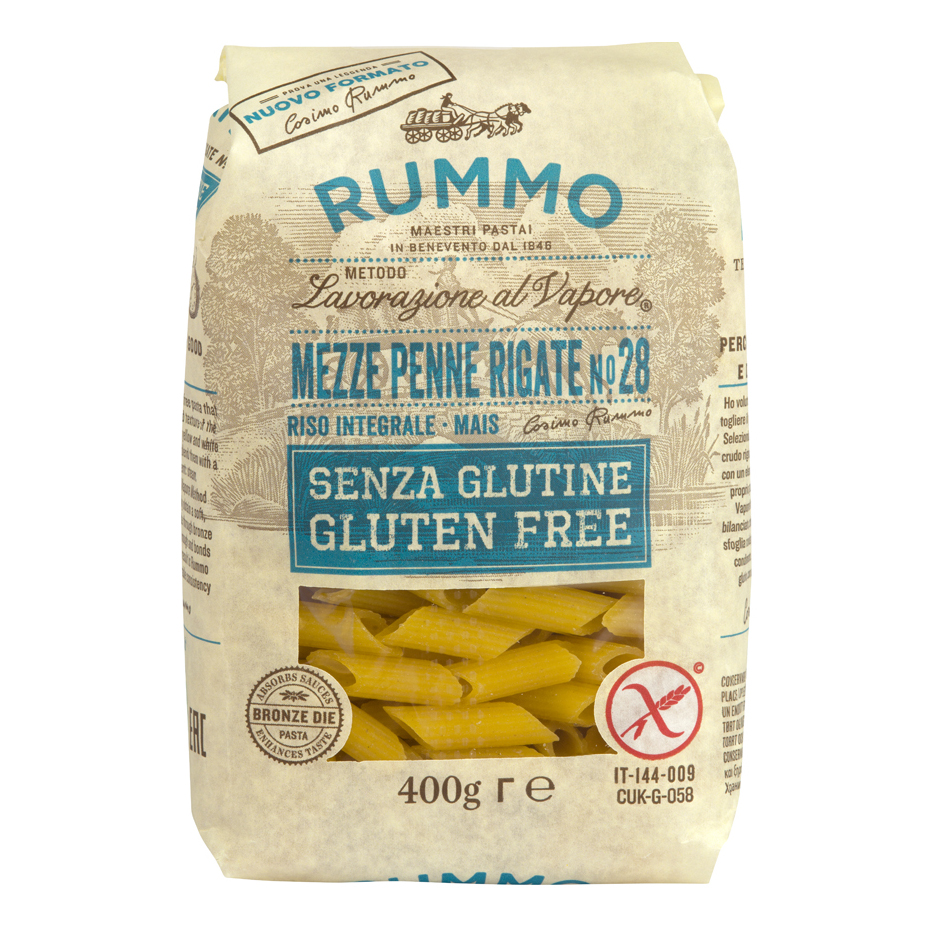 RUMMO Mezze Penne Rigate n. 28 - Pasta senza glutine 400 G - Immagine 7