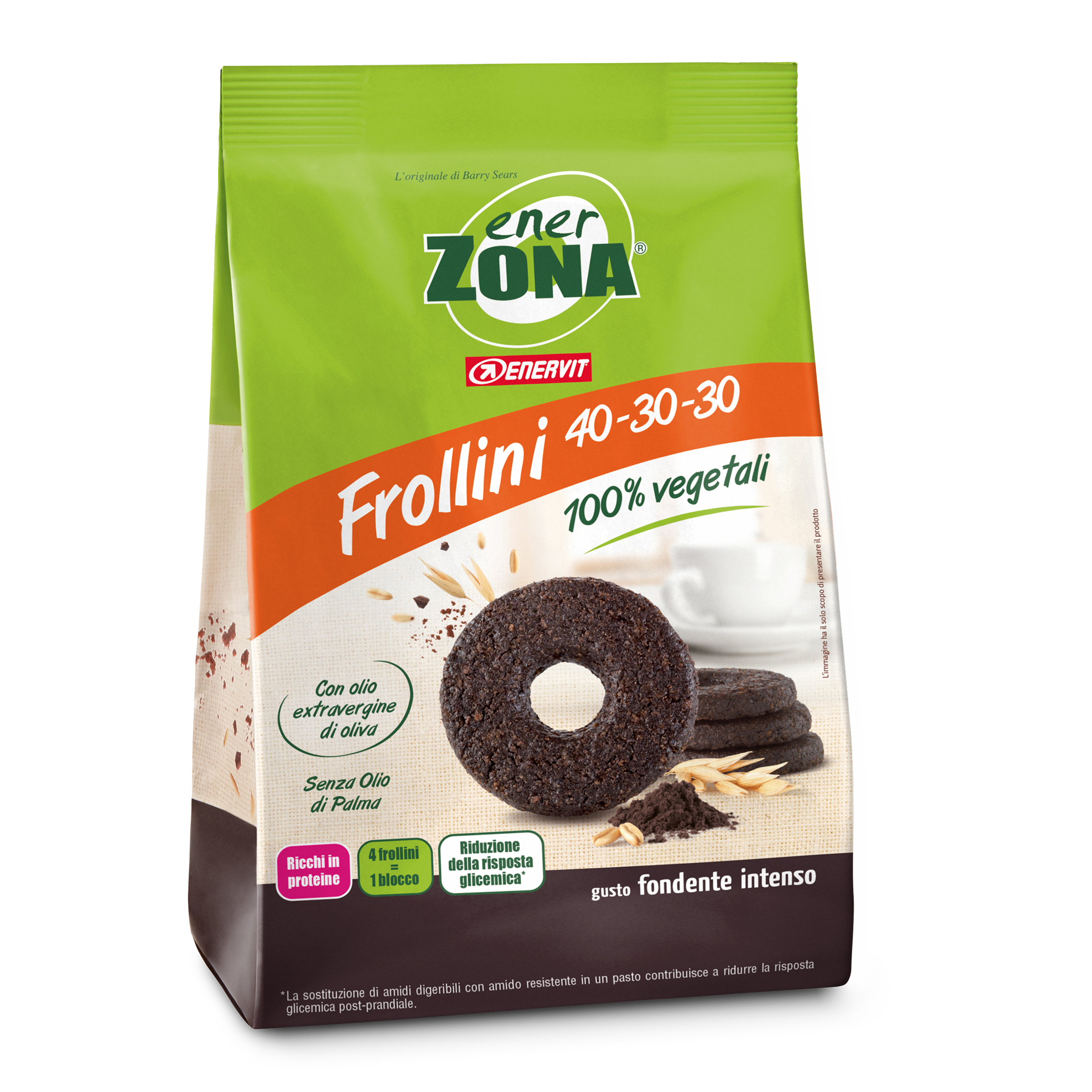 Enervit EnerZona Frollini 12 Buste da 250g | Cacao Intenso - Gocce di Cioccolato - Immagine 9