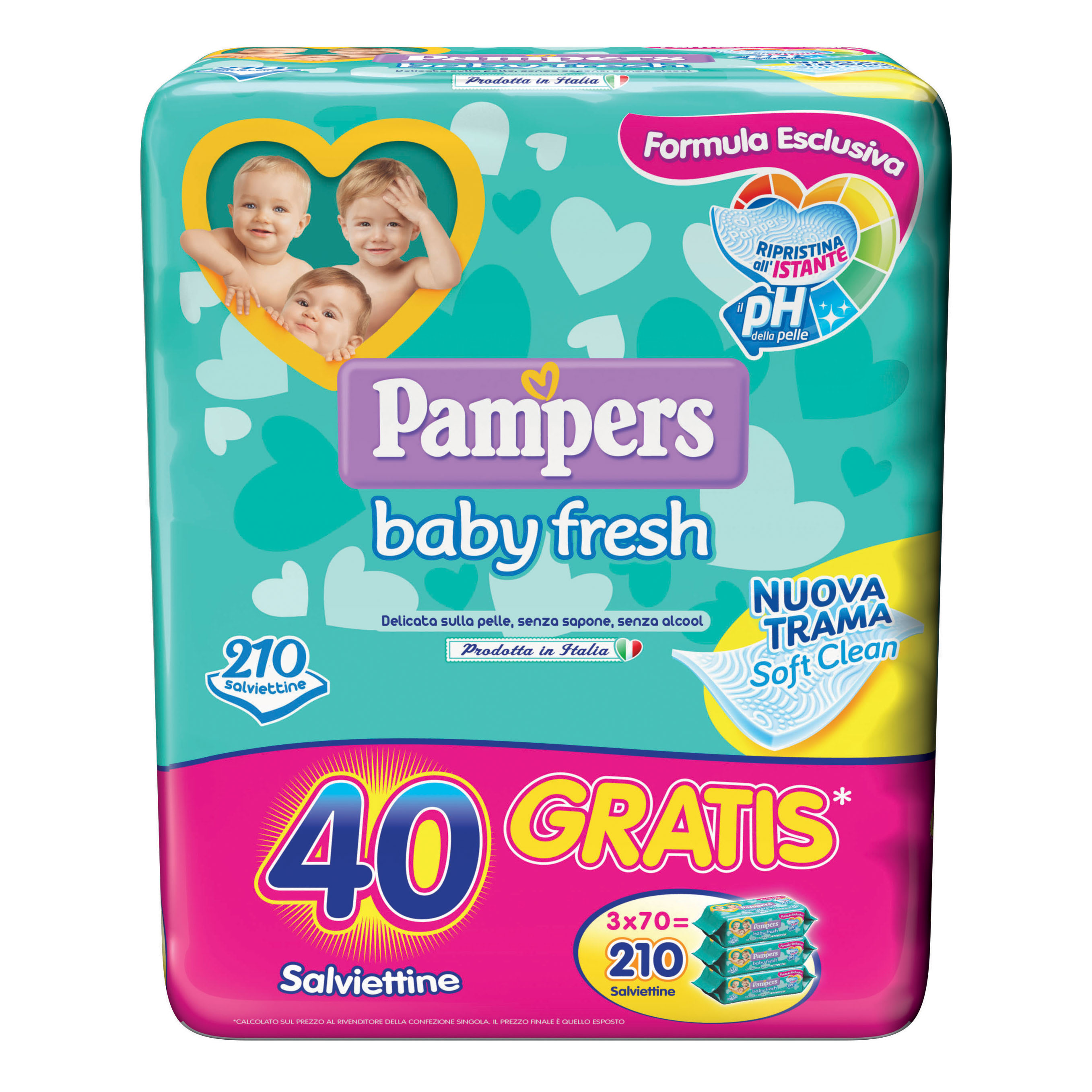 Pampers Baby Fresh Pacco Multiplo 210 Pz Salviette Bambino - Immagine 7