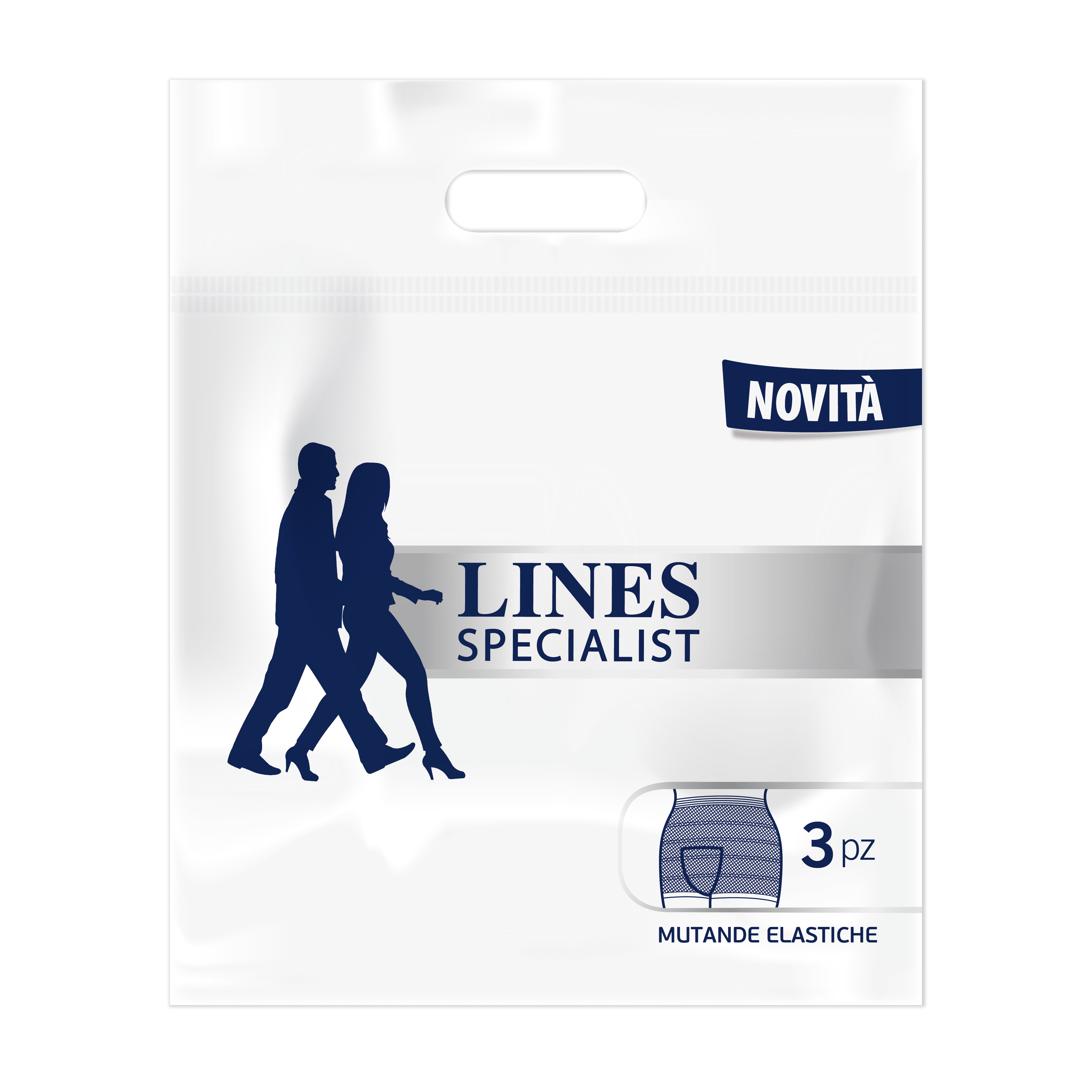 Lines Specialist - 3 Mutande Assorbenti Elastiche Unisex per Incontinenza Taglia S - Immagine 4