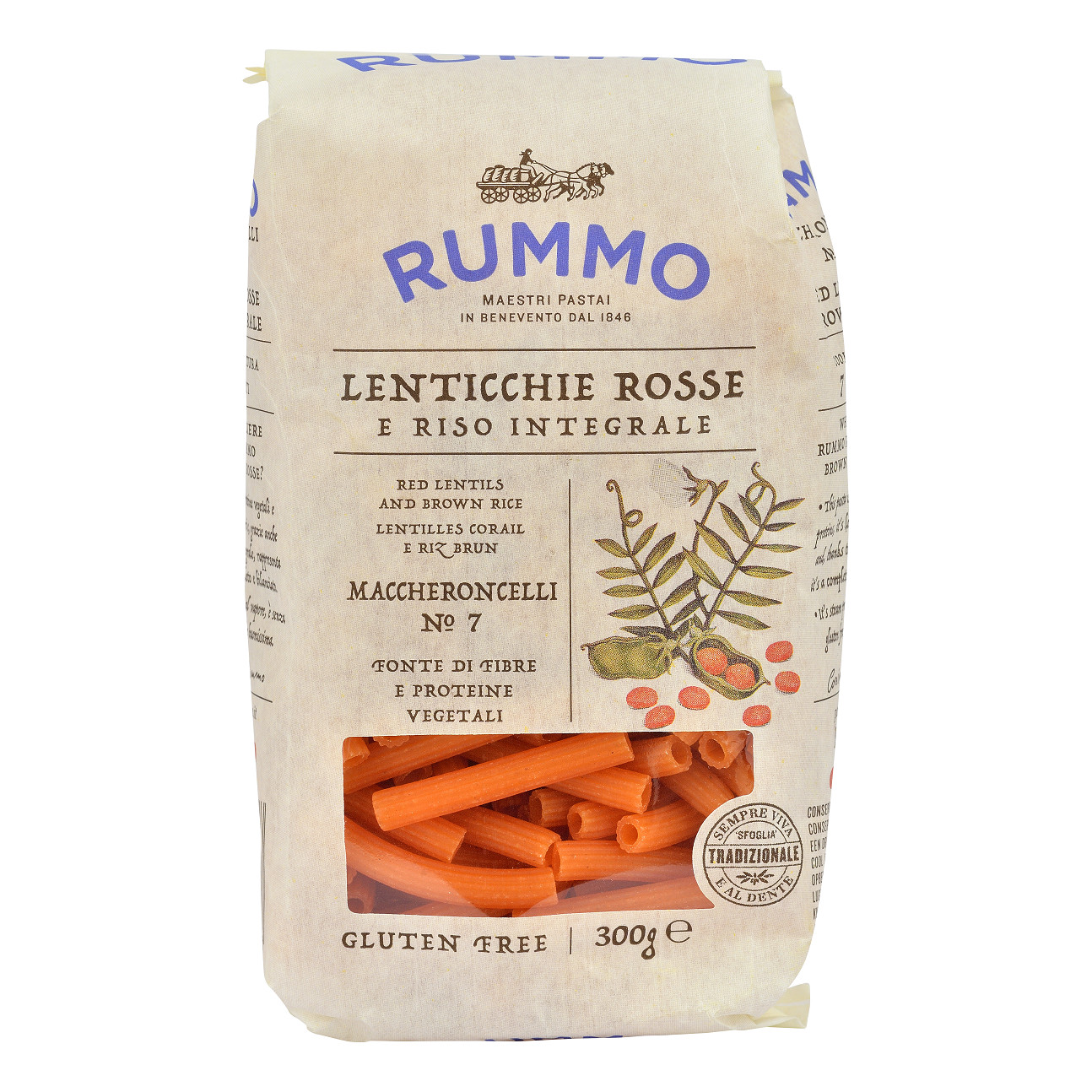 RUMMO Lenticchie rosse e riso integrale - Maccheroncelli senza glutine n.7 - Immagine 4