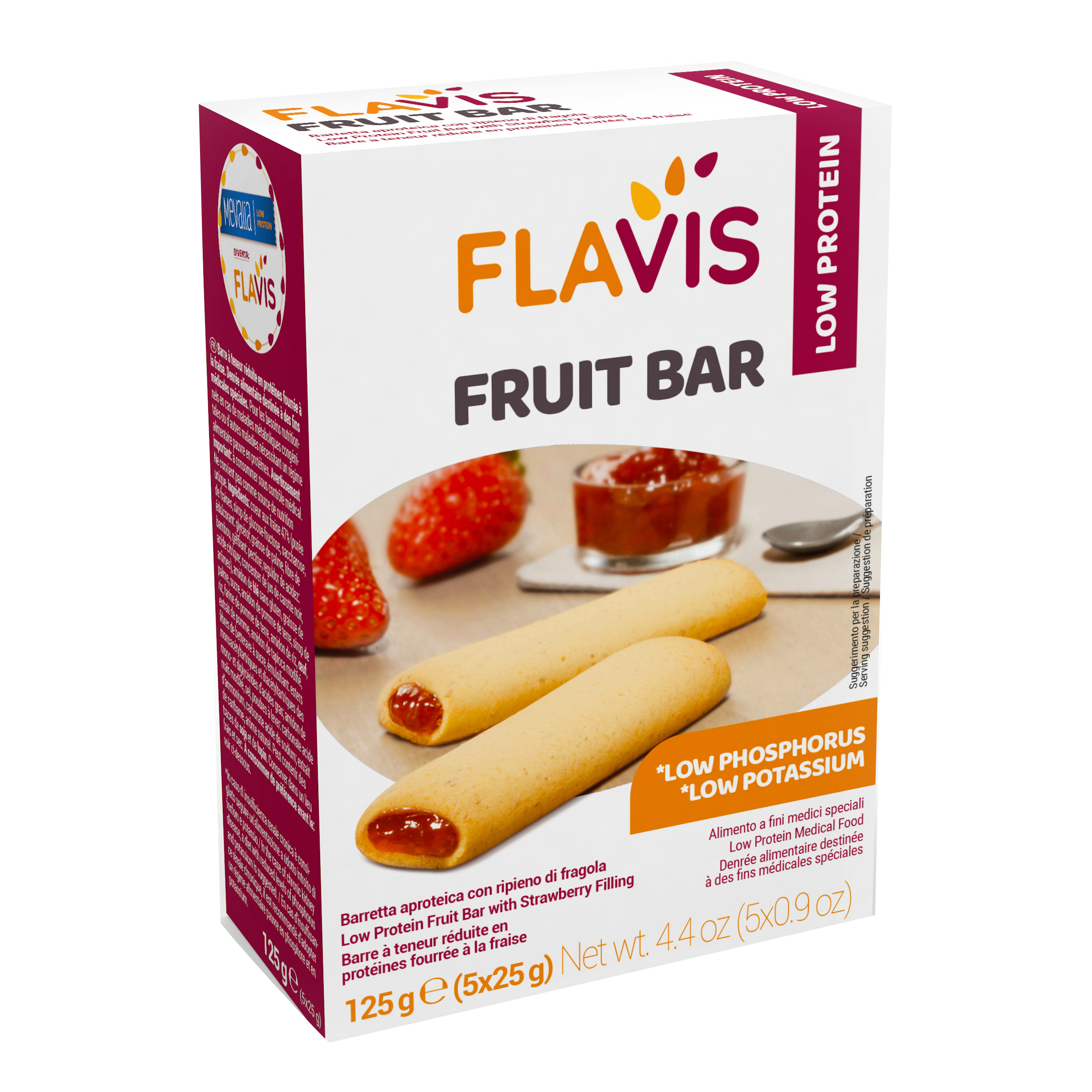Flavis Fruit Bar Barrette Aproteiche Alla Fragola 125 G - Immagine 9
