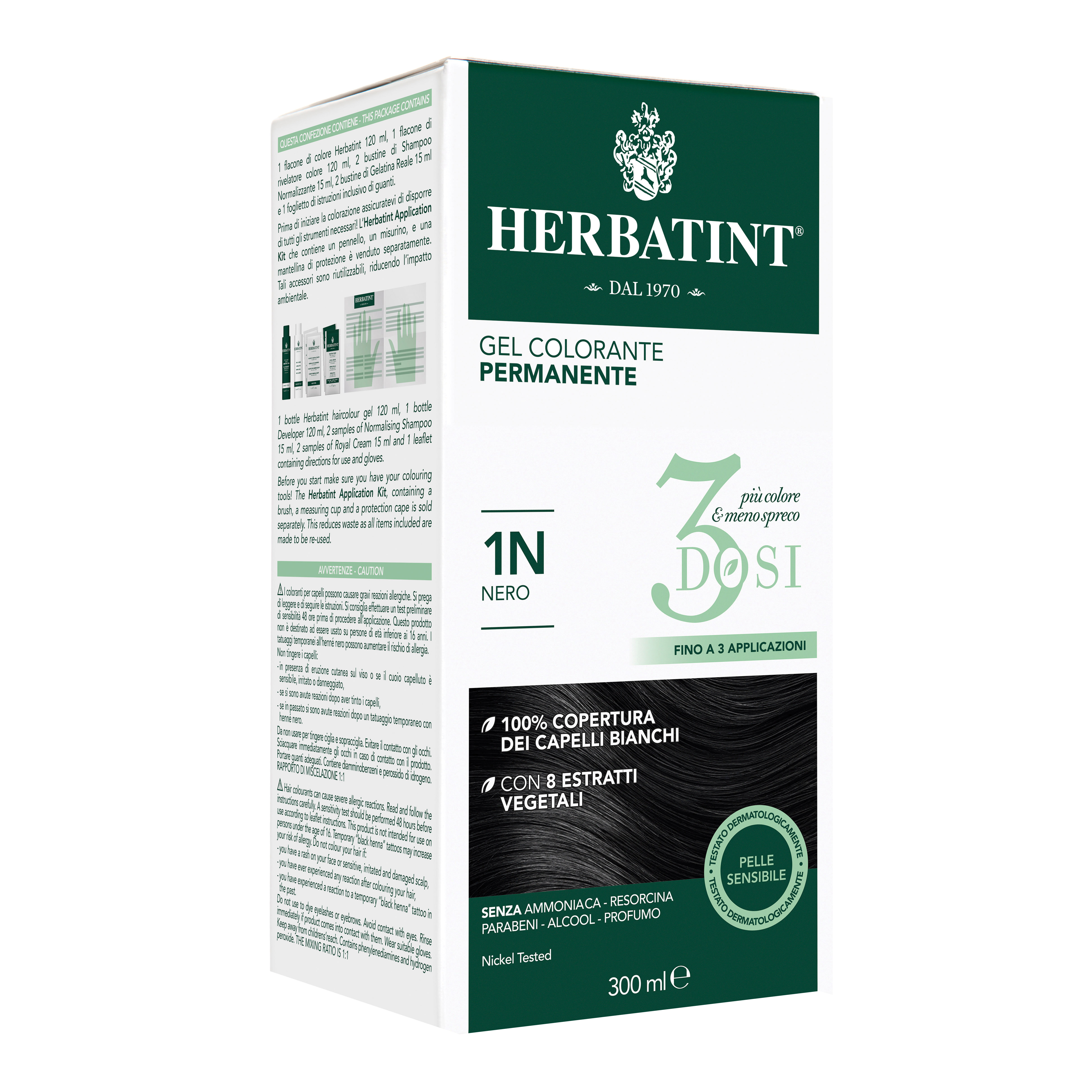 Herbatint Nero 1N Tinta Capelli Senza Ammoniaca 300Ml - Immagine 10