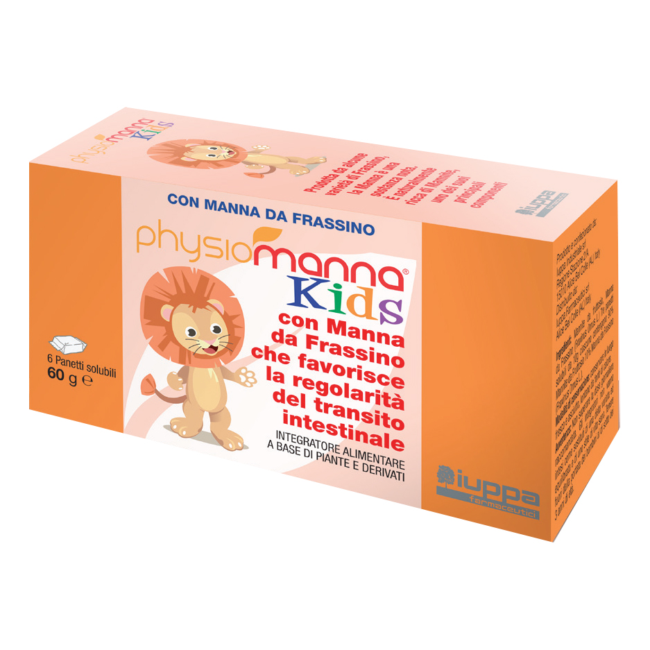 Physiomanna Kids integratore per regolarità intestinale bambini 6 panetti solubili 60g - Immagine 3