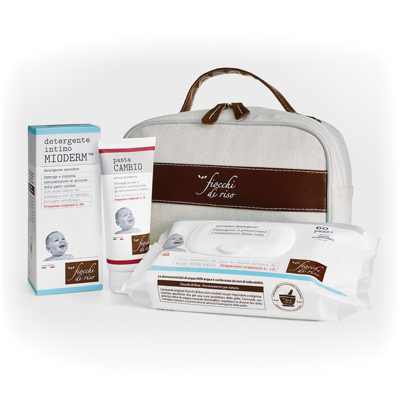 Fiocchi Di Riso Cofanetto Cambio Pannolino Detergente Intimo Mioderm 240 Ml + Pasta Cambio 100 Ml + Salviette - Immagine 6