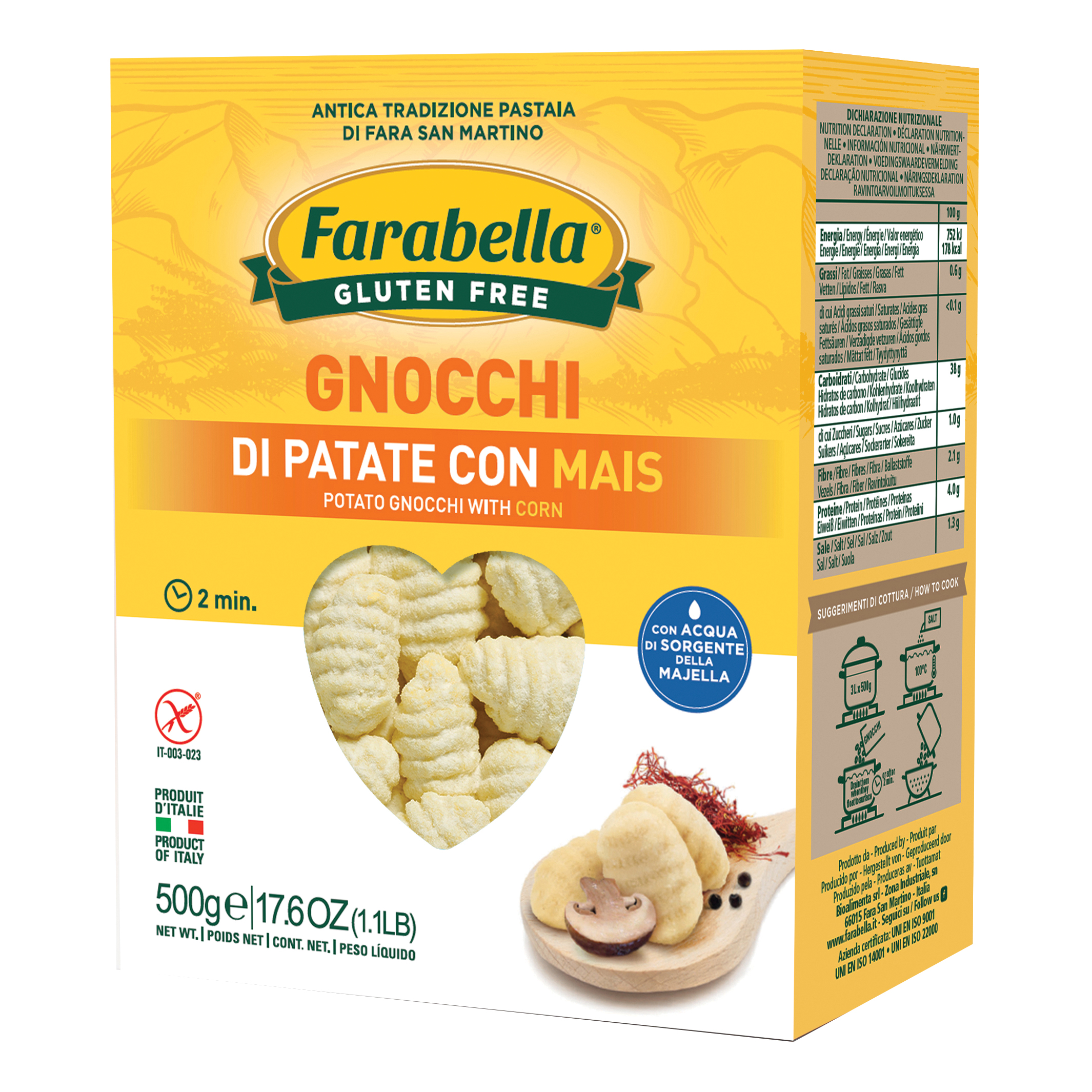 Farabella Gnocchi Patate Con Mais 500 G - Immagine 3