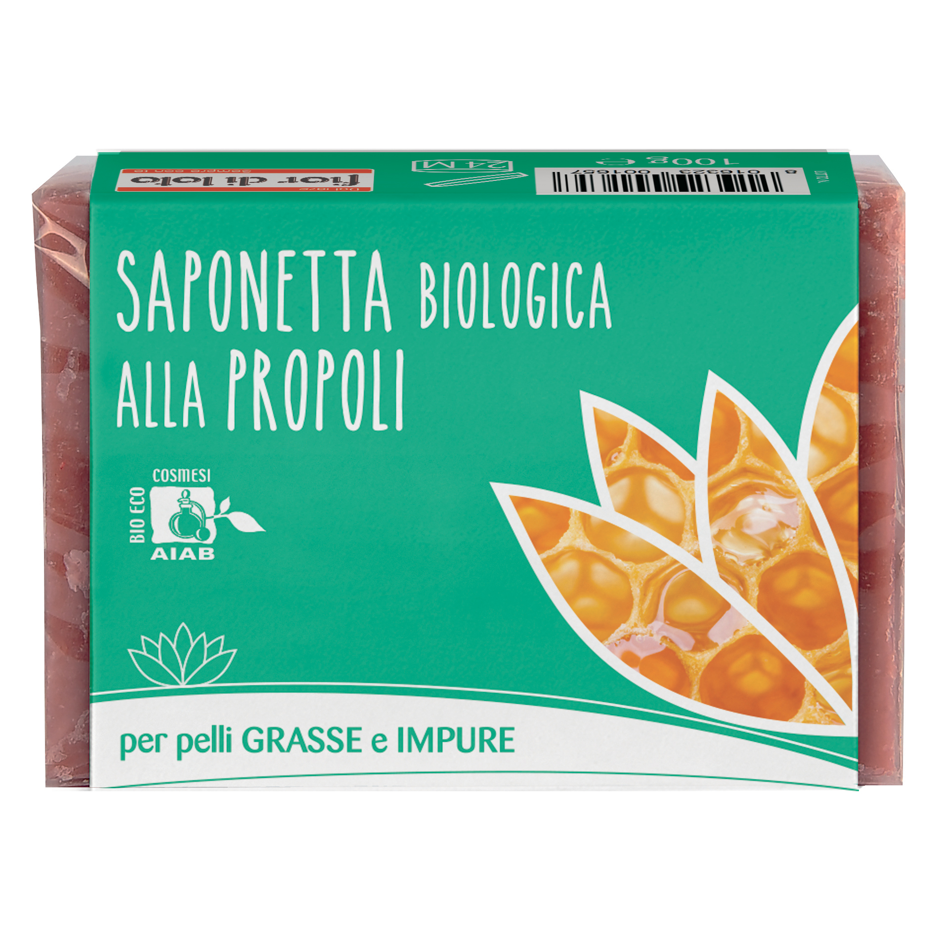 Fior Di Loto Propoli - saponetta biologica 100 g - Immagine 3